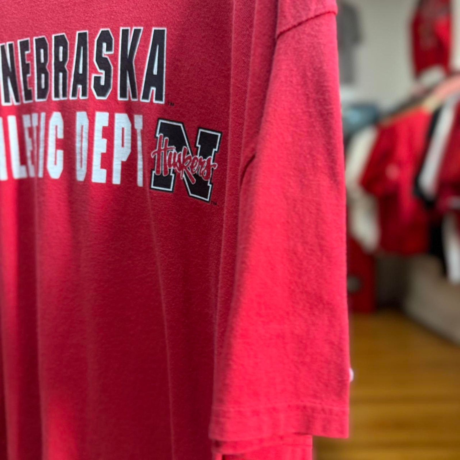 Vintage Vintage 90s Nebraska Huskers Football T-Shirt Size US XXL / EU 58 / 5 - 4 Thumbnail