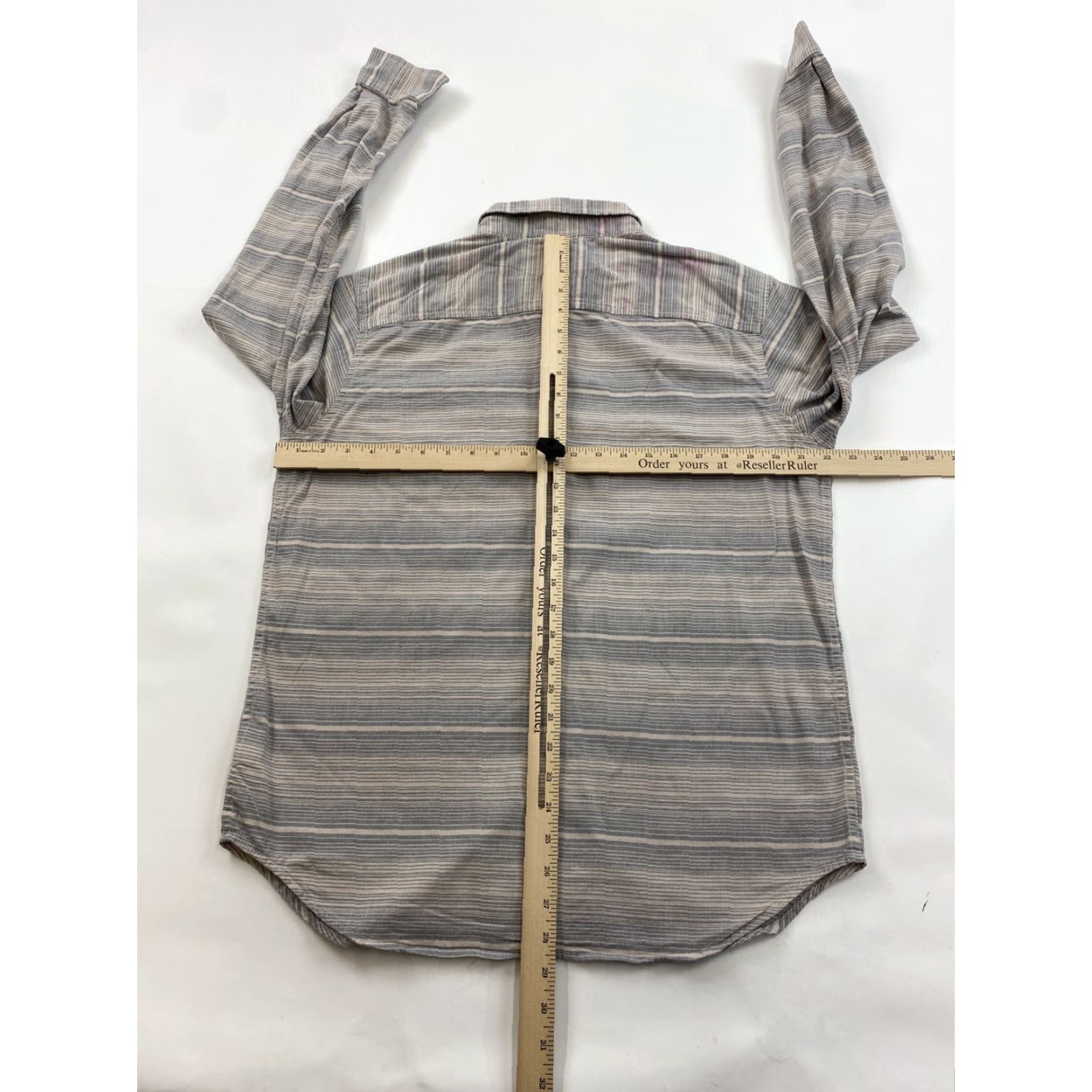 Vintage Columbia Button-Down Shirt Mens Medium Gray Striped Shirt Size US M / EU 48-50 / 2 - 3 Thumbnail
