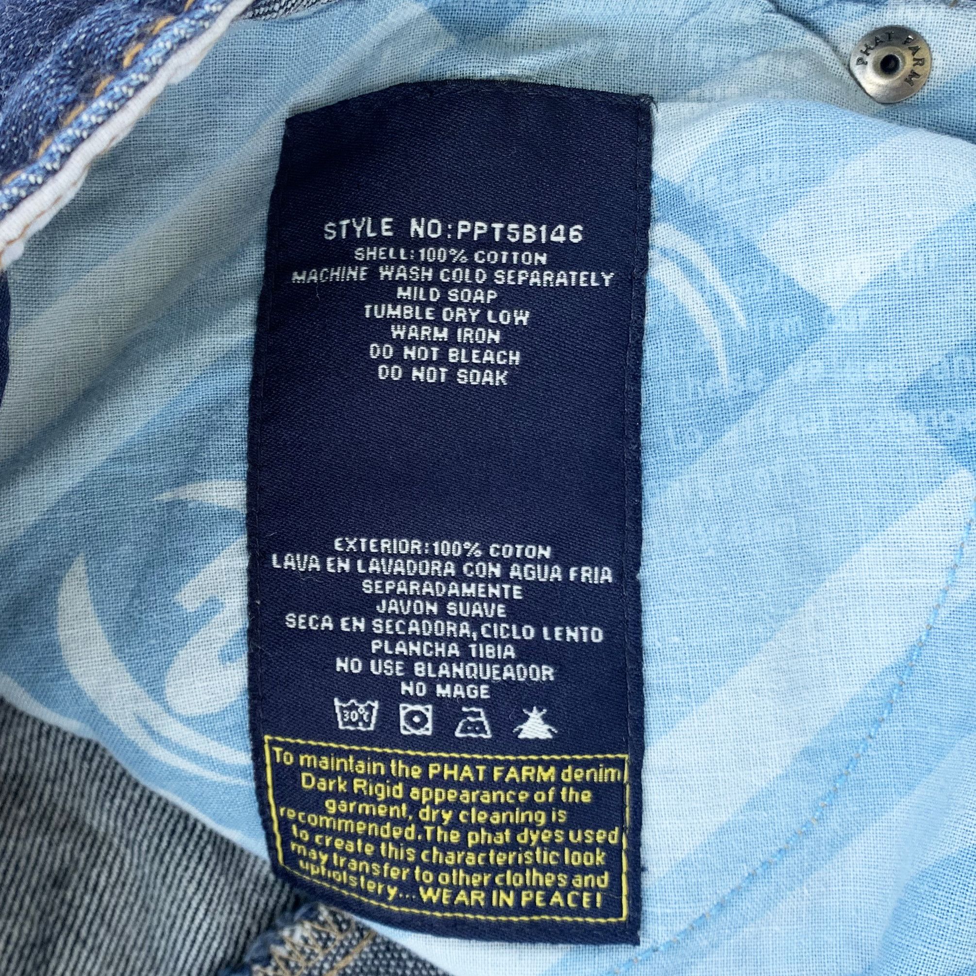 Phat Farm Vintage 90s PHAT FARM Jeans Denim Pants 2000s Y2K Baggy Rap Size US 34 / EU 50 - 10 Thumbnail