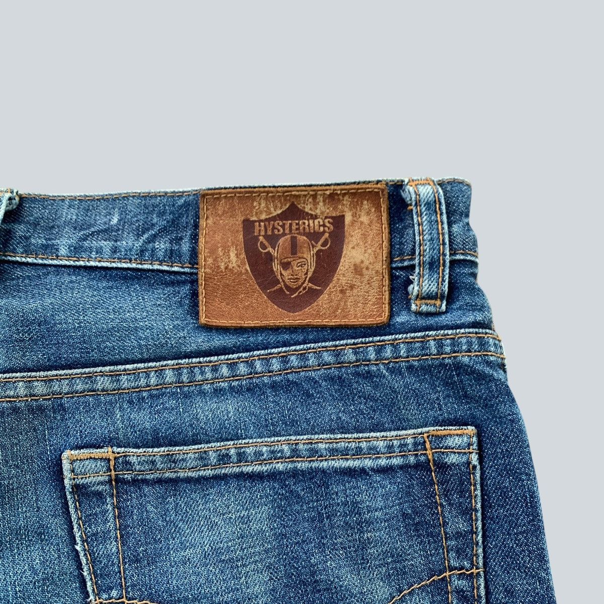 Hysteric Glamour Vintage 1990s Hysteric Glamour "Raiders" Blue Denim Jeans Size 29" - 4 Thumbnail