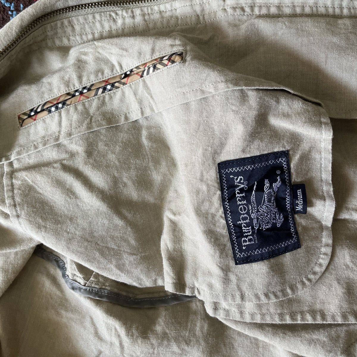 Burberry × Burberry Prorsum × Vintage Vintage 80s Burberrys Prorsum Bomber Light Jacket Japan Size US M / EU 48-50 / 2 - 16 Thumbnail