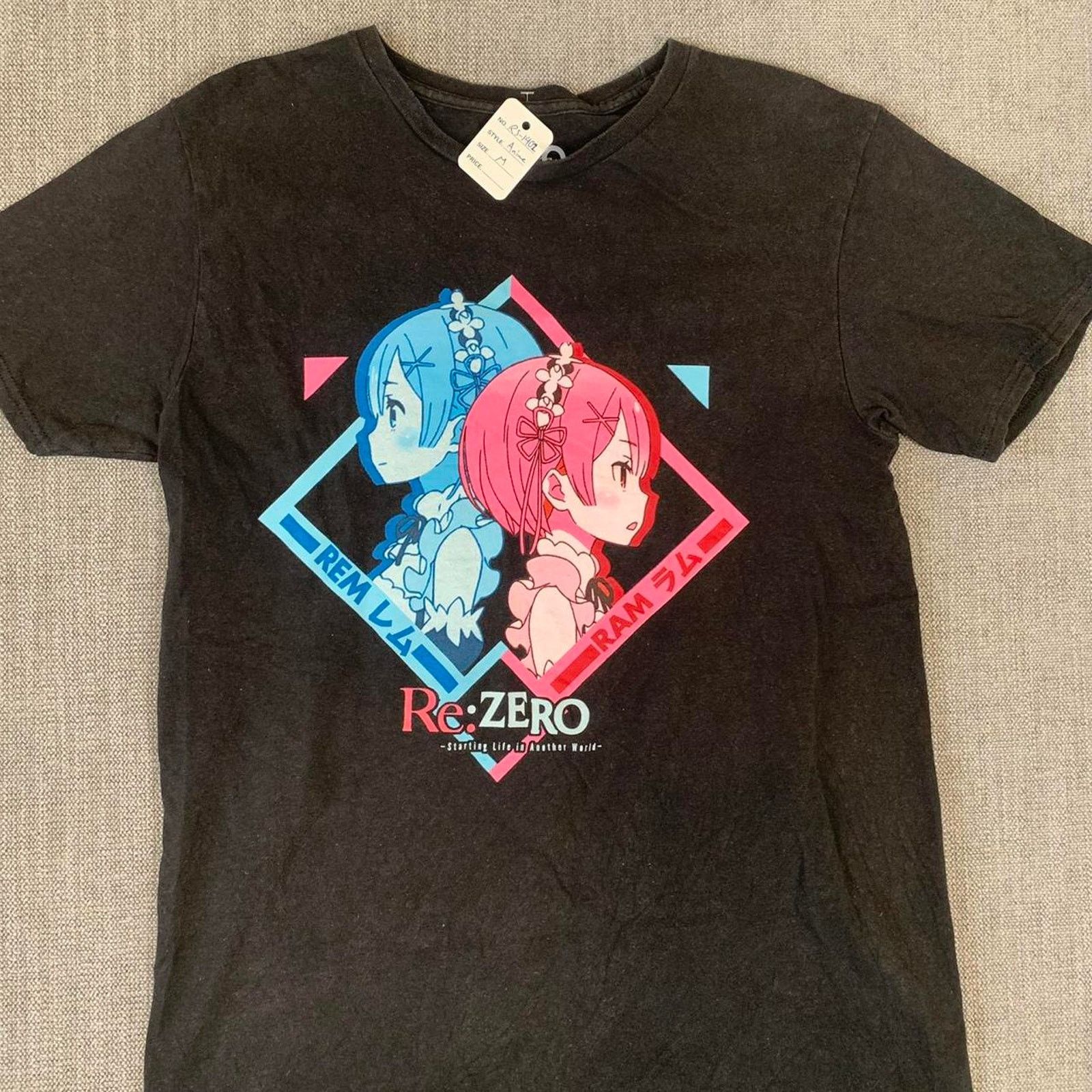 Anime Re:Zero Anime Black graphic T-Shirt Womans Medium Size US M / EU 48-50 / 2 - 2 Thumbnail