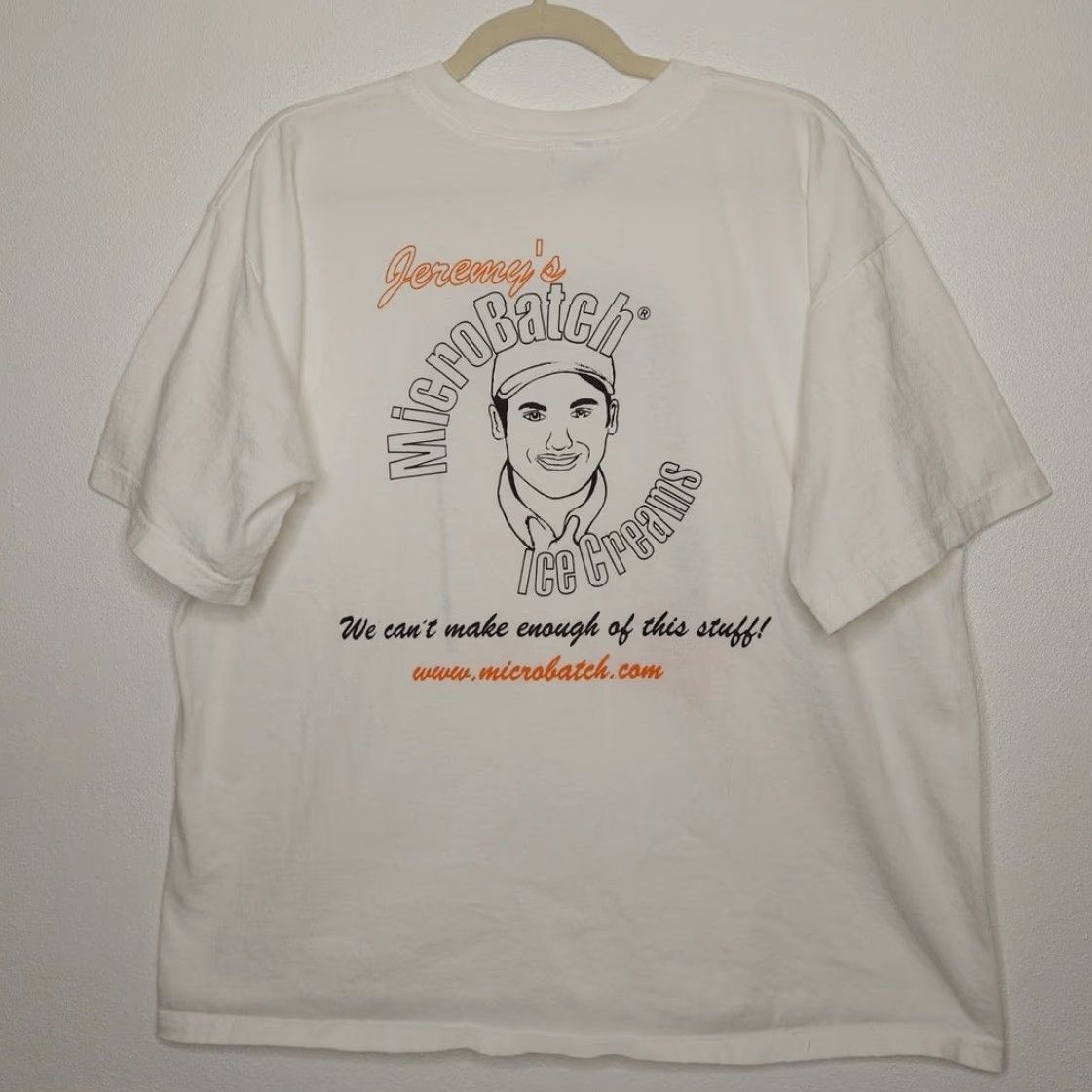 Gildan VINTAGE Gildan XL White Unisex Adults 90s Promo Ben & Jerry's RIP Jeremys Microbatch Ice Creams Gildan XL White Size US XL / EU 56 / 4 - 6 Thumbnail