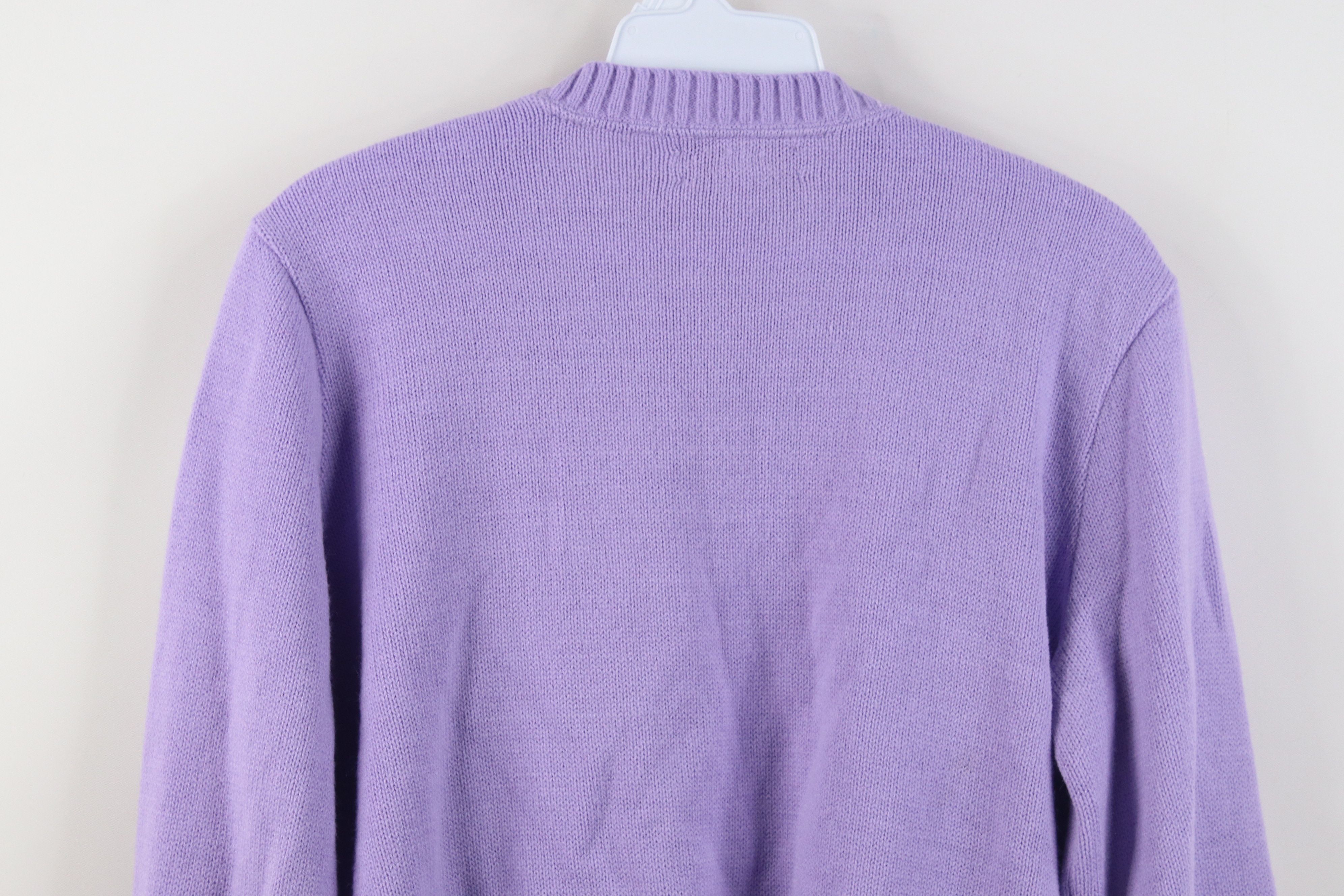 Vintage Vintage 90s Streetwear Ribbed Knit Sweater Lilac Purple Size M / US 6-8 / IT 42-44 - 10 Thumbnail