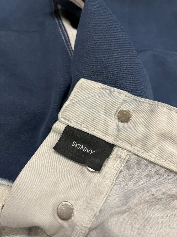 Gucci 2000s Gucci Navy & White Avant-Garde Slim Pants Size US 30 / EU 46 - 13 Thumbnail