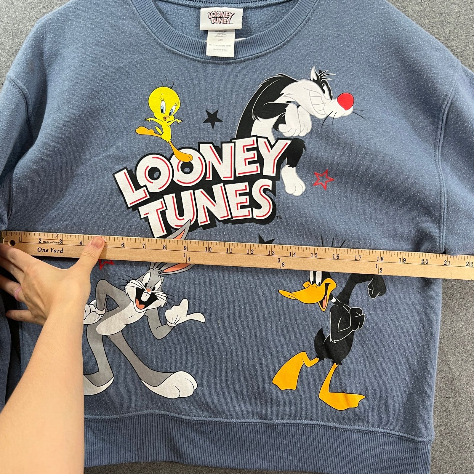 Other Looney Tunes Shirt Women Size XS Blue Long Sleeve Size XS / US 0-2 / IT 36-38 - 7 Thumbnail