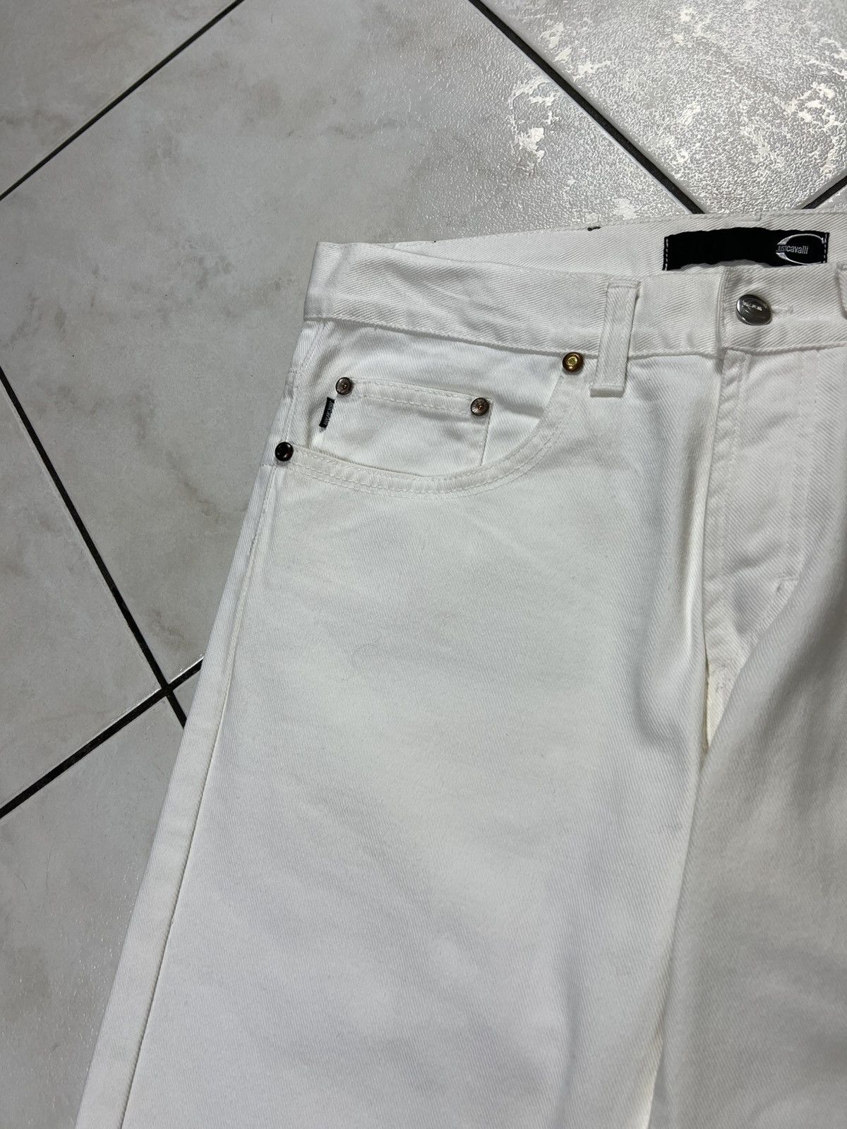 Roberto Cavalli Vintage Just Roberto Cavalli archive white denim jeans pants Size US 32 / EU 48 - 7 Thumbnail