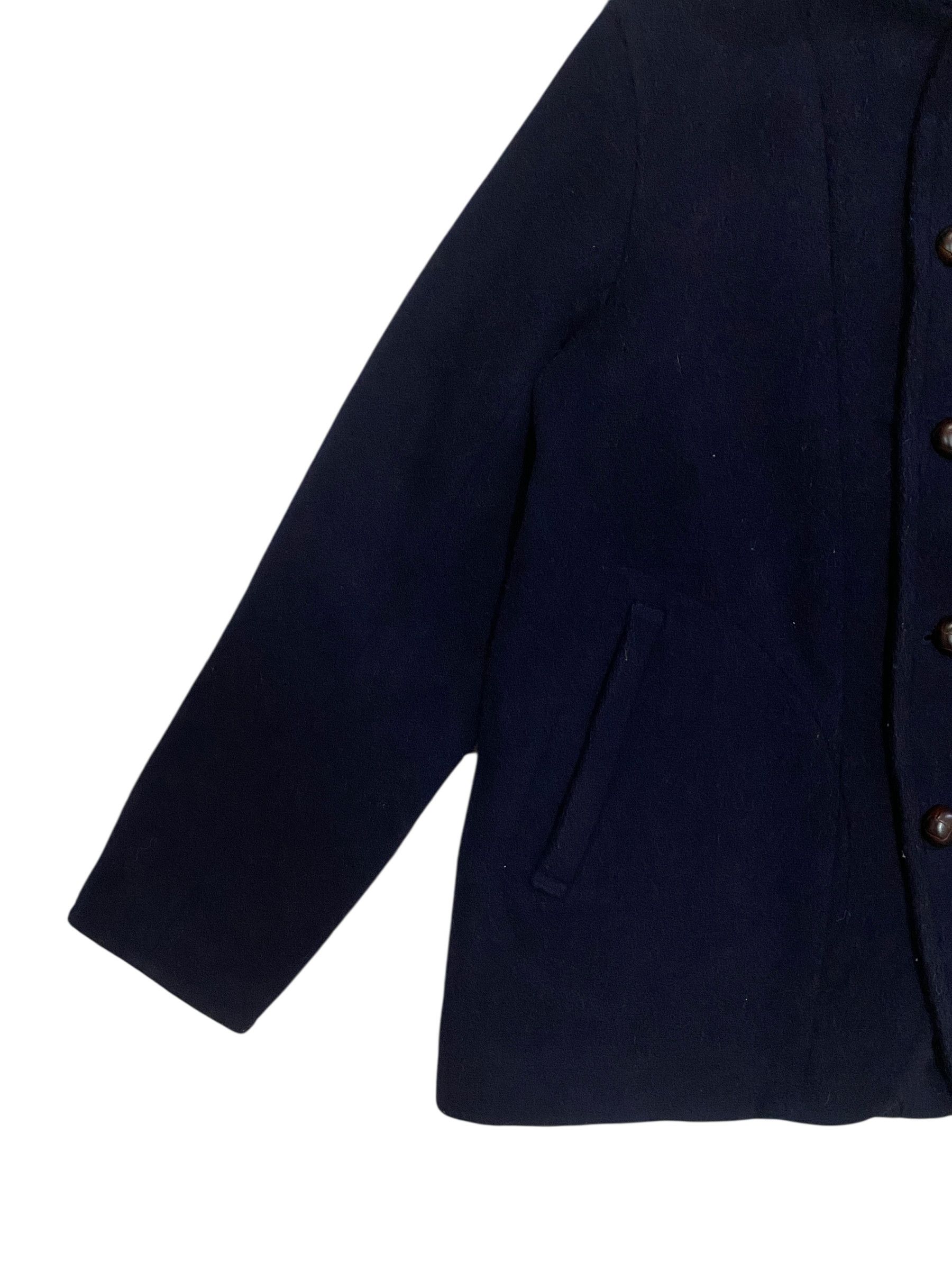 Danton Danton Vetements de Travail Round Collared Wool Navy Blue Size US S / EU 44-46 / 1 - 5 Thumbnail
