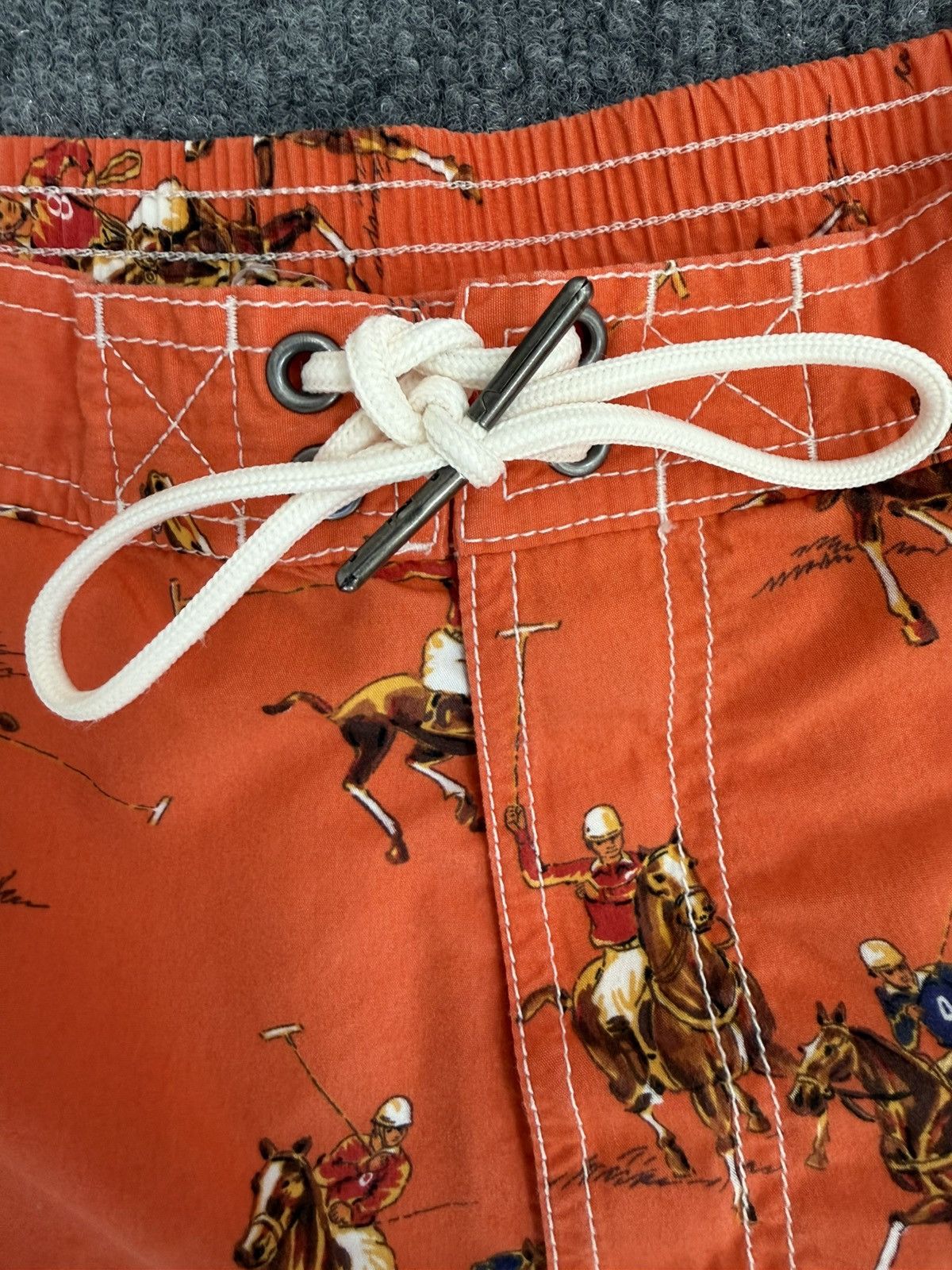 Polo Ralph Lauren Vintage Polo Ralph Lauren AOP Equestrian Swim Trunks L Size US 35 - 3 Thumbnail