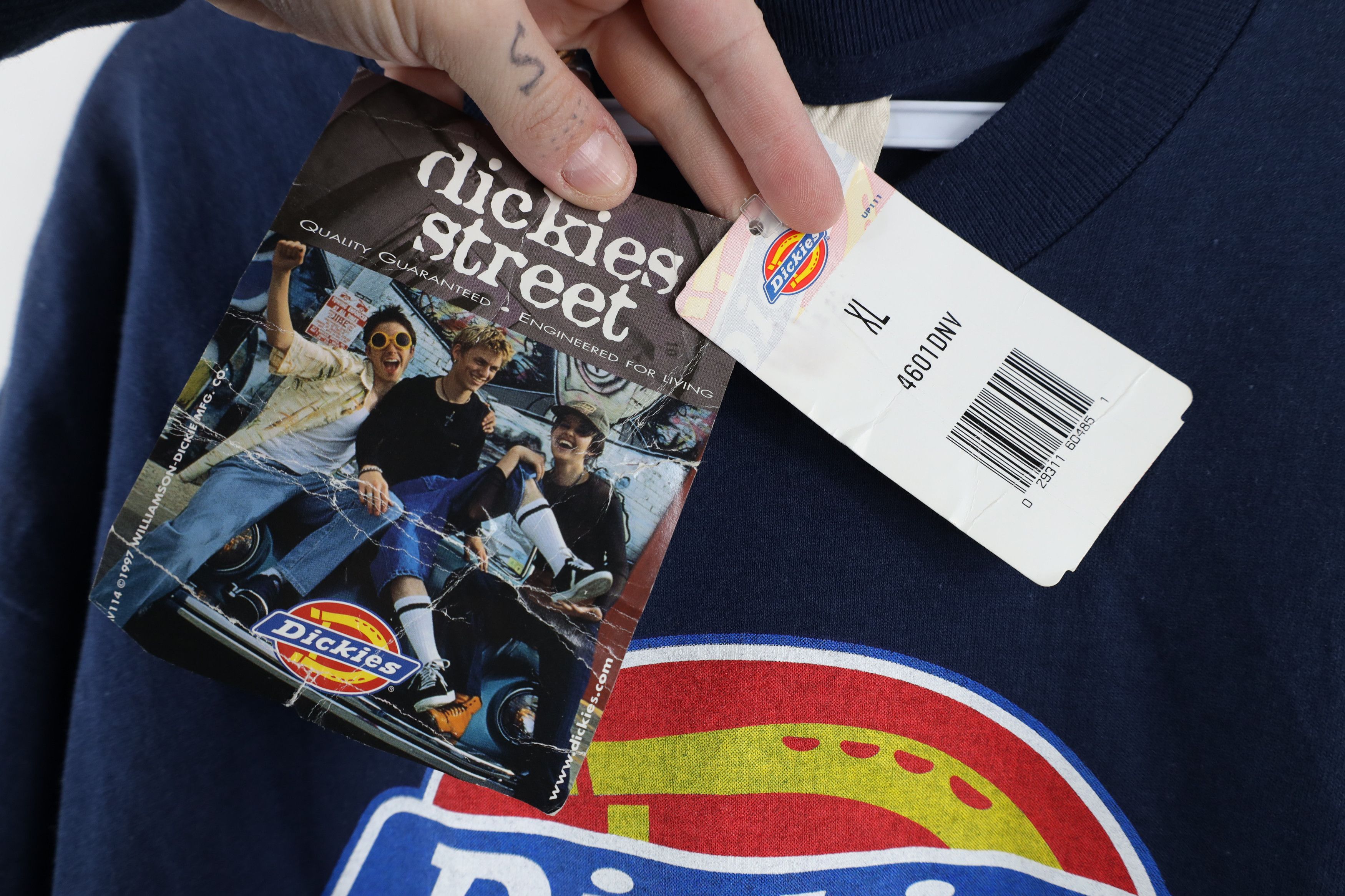 Dickies × Vintage Deadstock Vintage 90s Dickies Logo T-Shirt Blue Cotton USA Size US XL / EU 56 / 4 - 8 Thumbnail