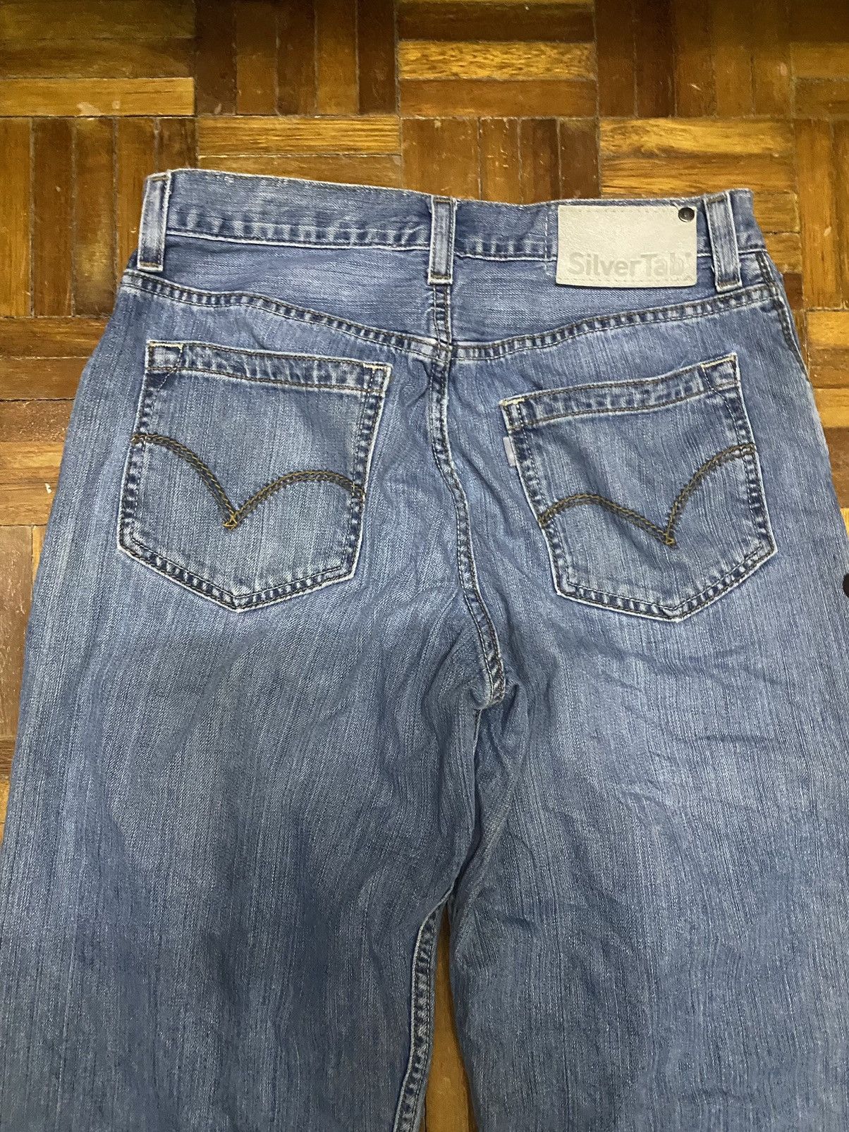 Japanese Brand Baggy Jean Silver Tad Size US 31 - 7 Thumbnail