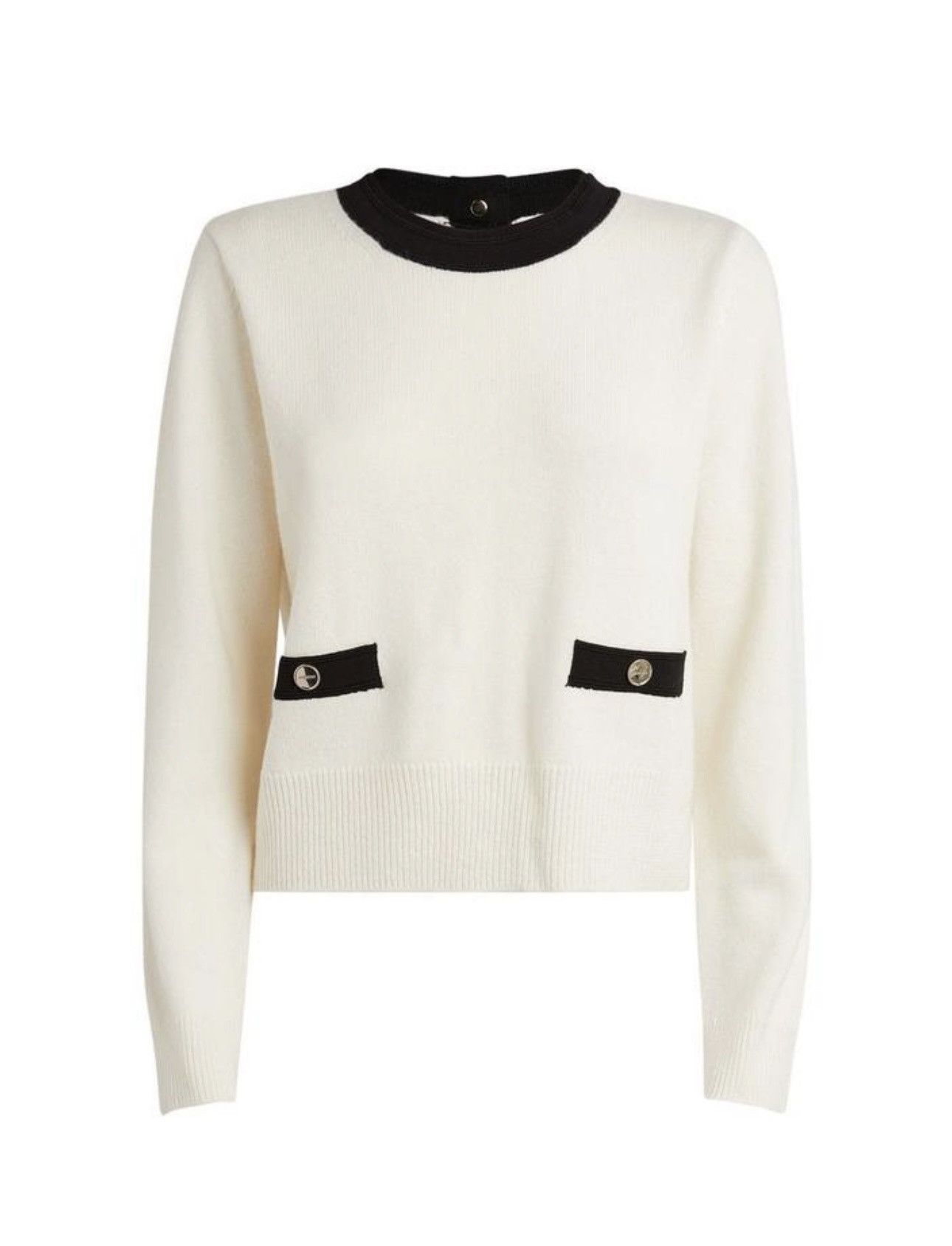 Designer × Sandro Sandro oldmoney style wool + cashmere blend sweater Size S / US 4 / IT 40 - 4 Thumbnail