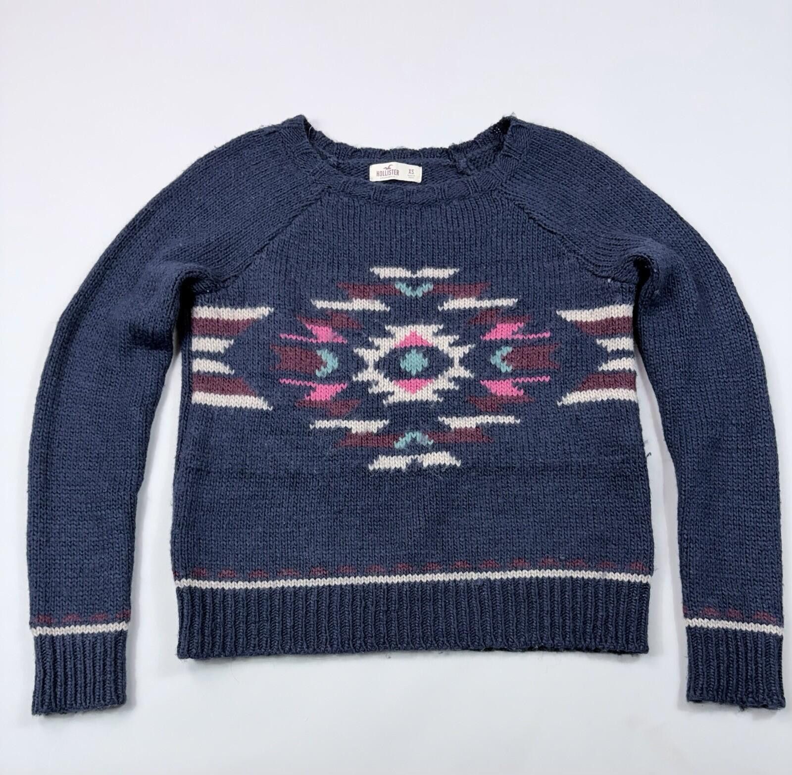 Hollister Hollister Women’s Wool-Blend Sweater In Navy Blue Size XS Size XS / US 0-2 / IT 36-38 - 1 Thumbnail