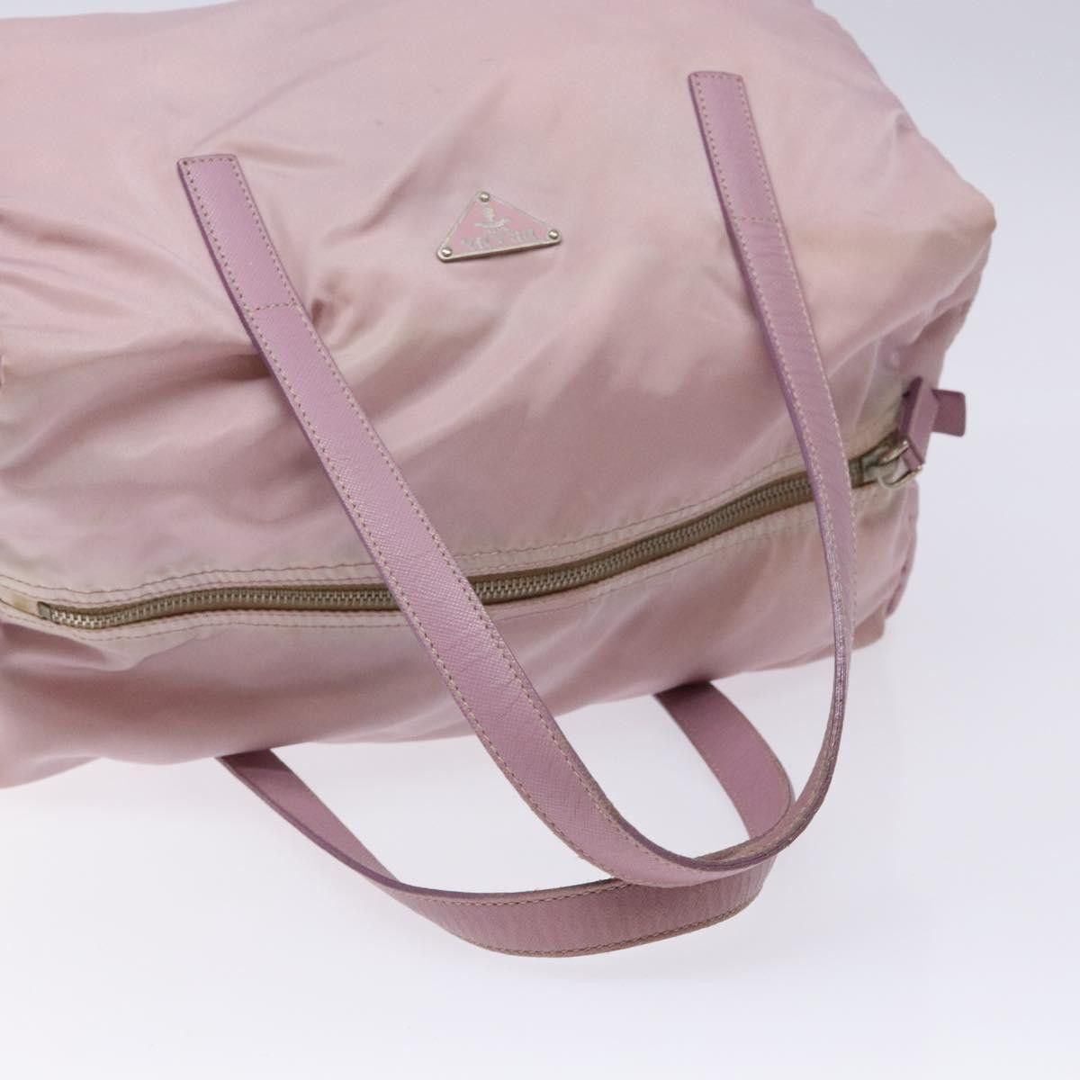 Prada PRADA Boston Bag Nylon Pink Silver Size ONE SIZE - 7 Thumbnail