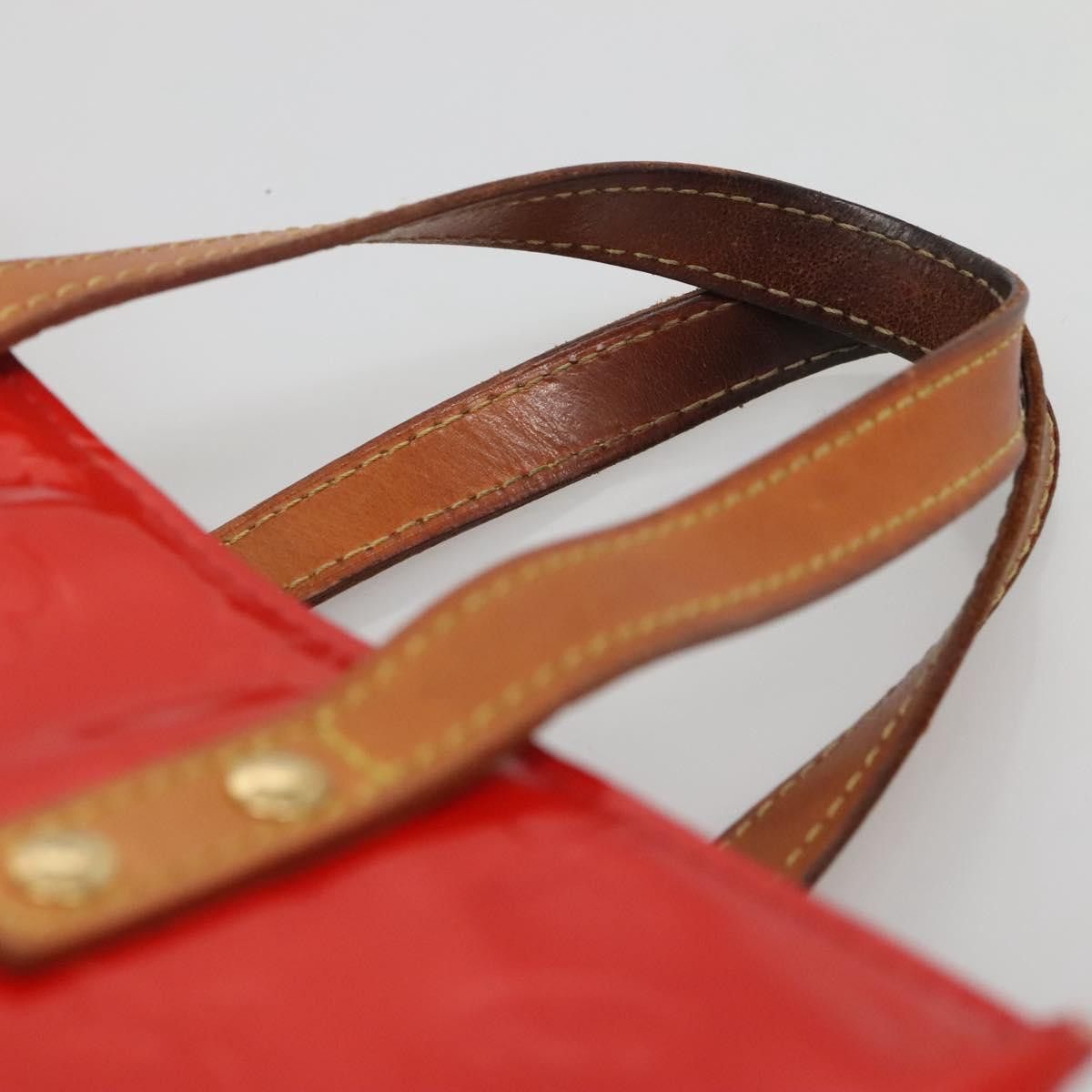 Louis Vuitton LOUIS VUITTON Monogram Vernis Reade PM Hand Bag Red Rouge Size ONE SIZE - 8 Thumbnail