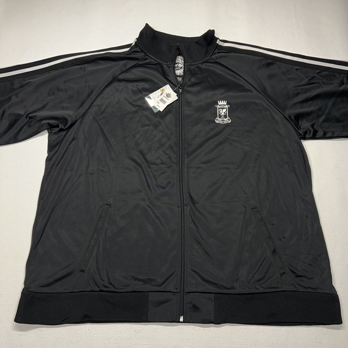 Hard Rock Cafe NEW Hard Rock Cafe Track Jacket Black Full Zip Coach Warm Up Size US XXL / EU 58 / 5 - 2 Thumbnail