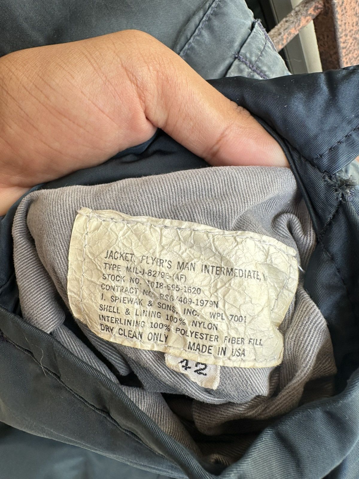 Vintage 🪖THRASHED Faded MA-1 Man Intermediate Bomber Jacket Size US M / EU 48-50 / 2 - 10 Thumbnail