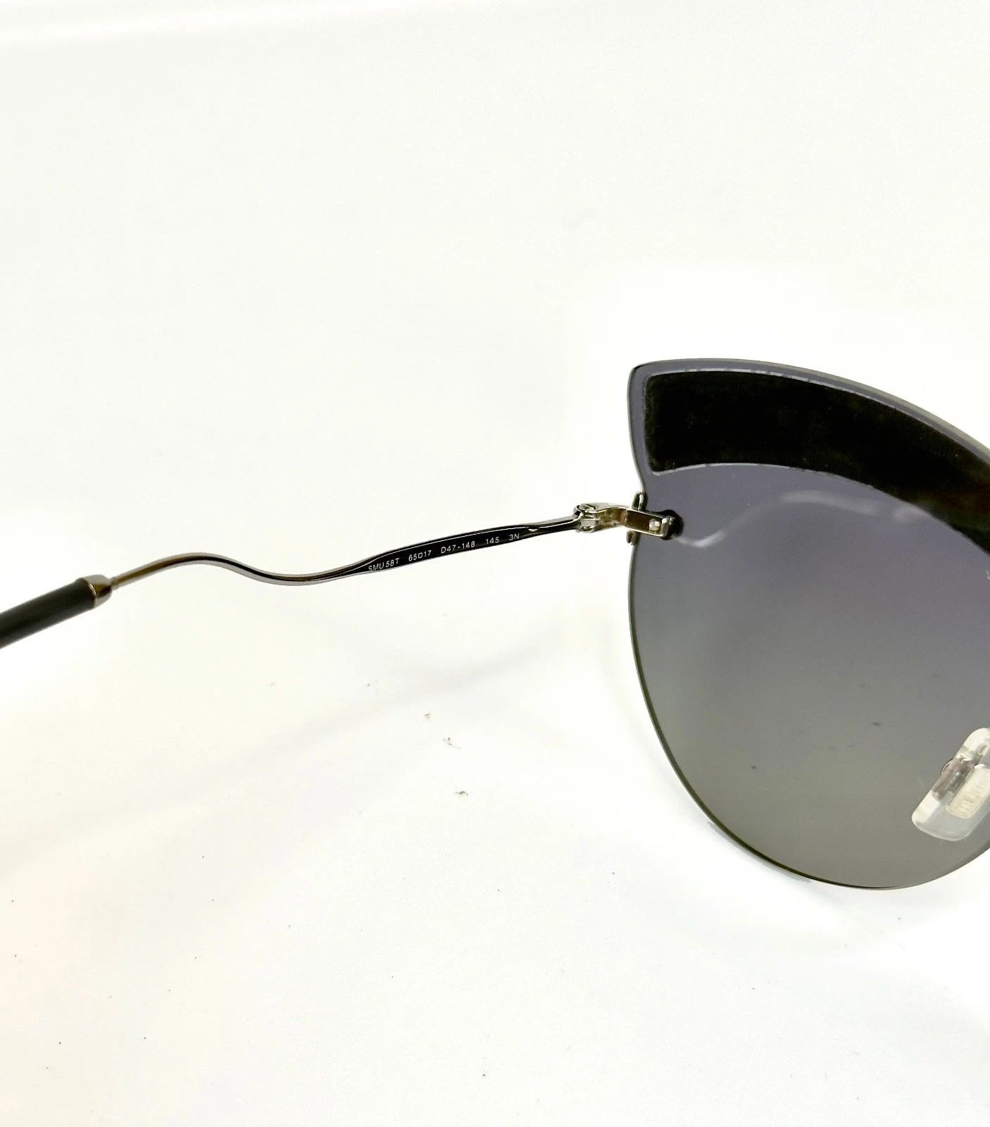Miu Miu MIU MIU MU58TS 58T GLITTER FABRIC Blue Silver Sunglasses Size ONE SIZE - 6 Thumbnail
