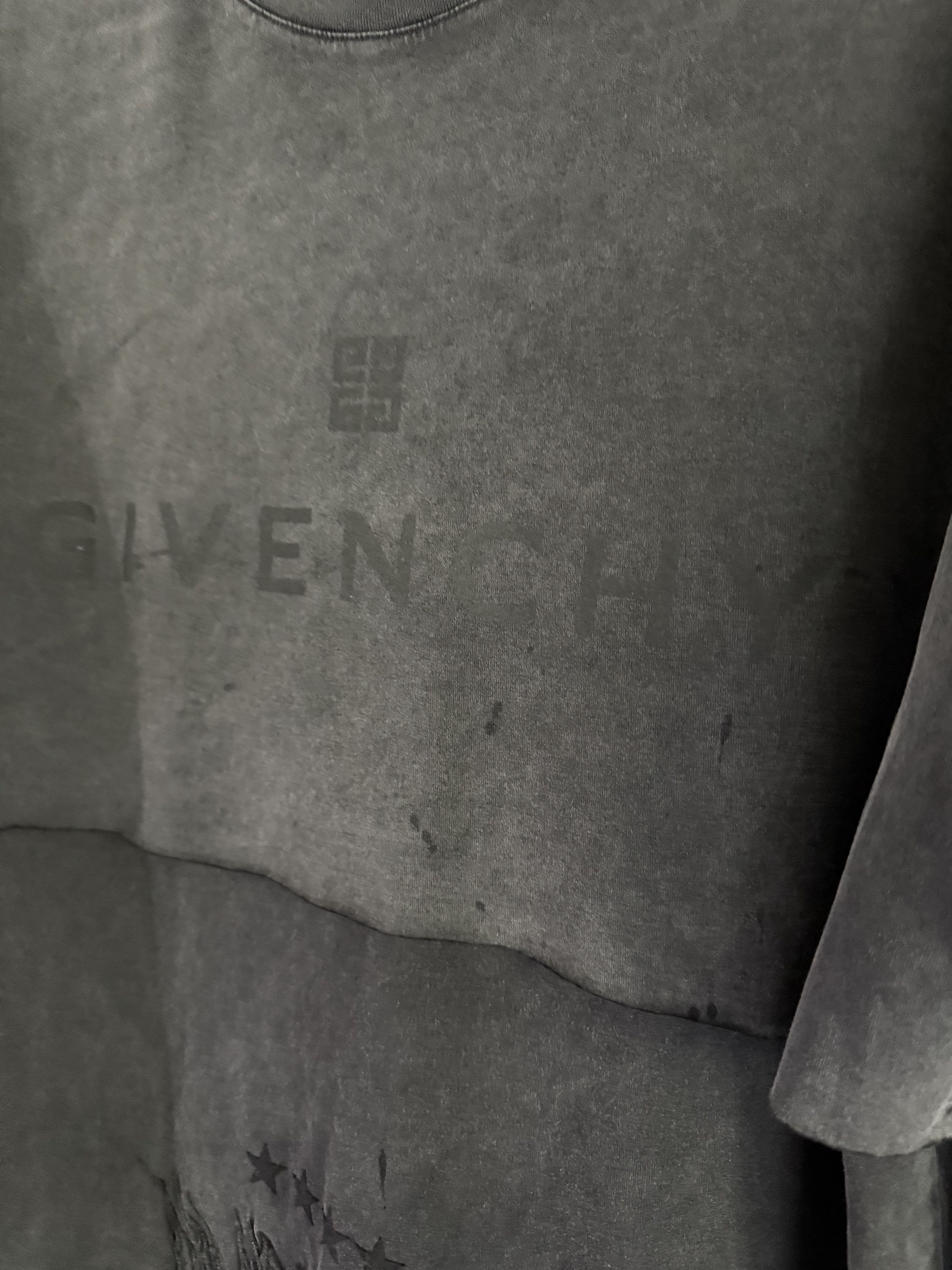 Givenchy Double Layer Embroidered Long Sleeve Tee Shirt Black Size US XL / EU 56 / 4 - 11 Thumbnail