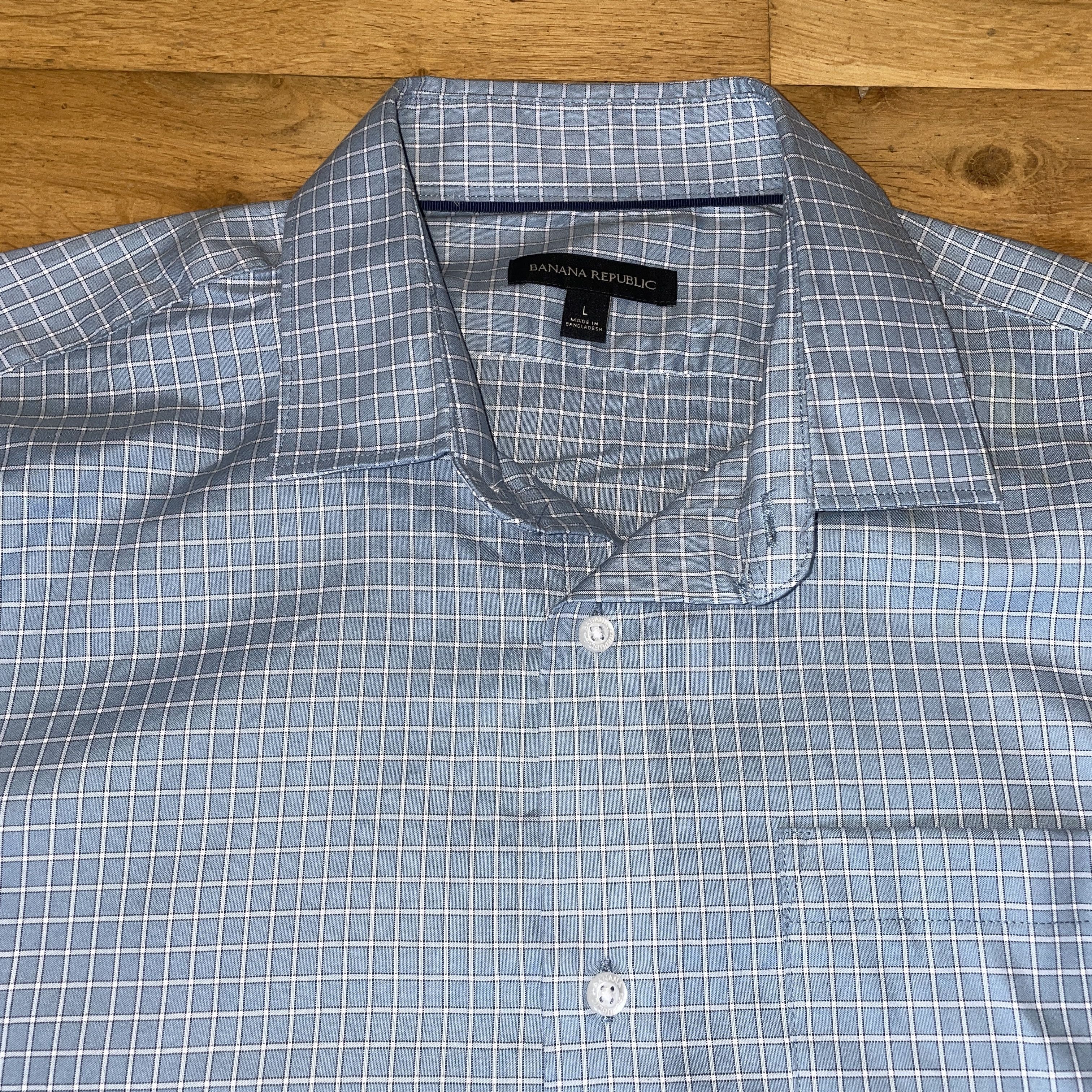 Banana Republic Banana Republic Men's Fashionable Elegant Check Shirt Size L Size US L / EU 52-54 / 3 - 3 Thumbnail