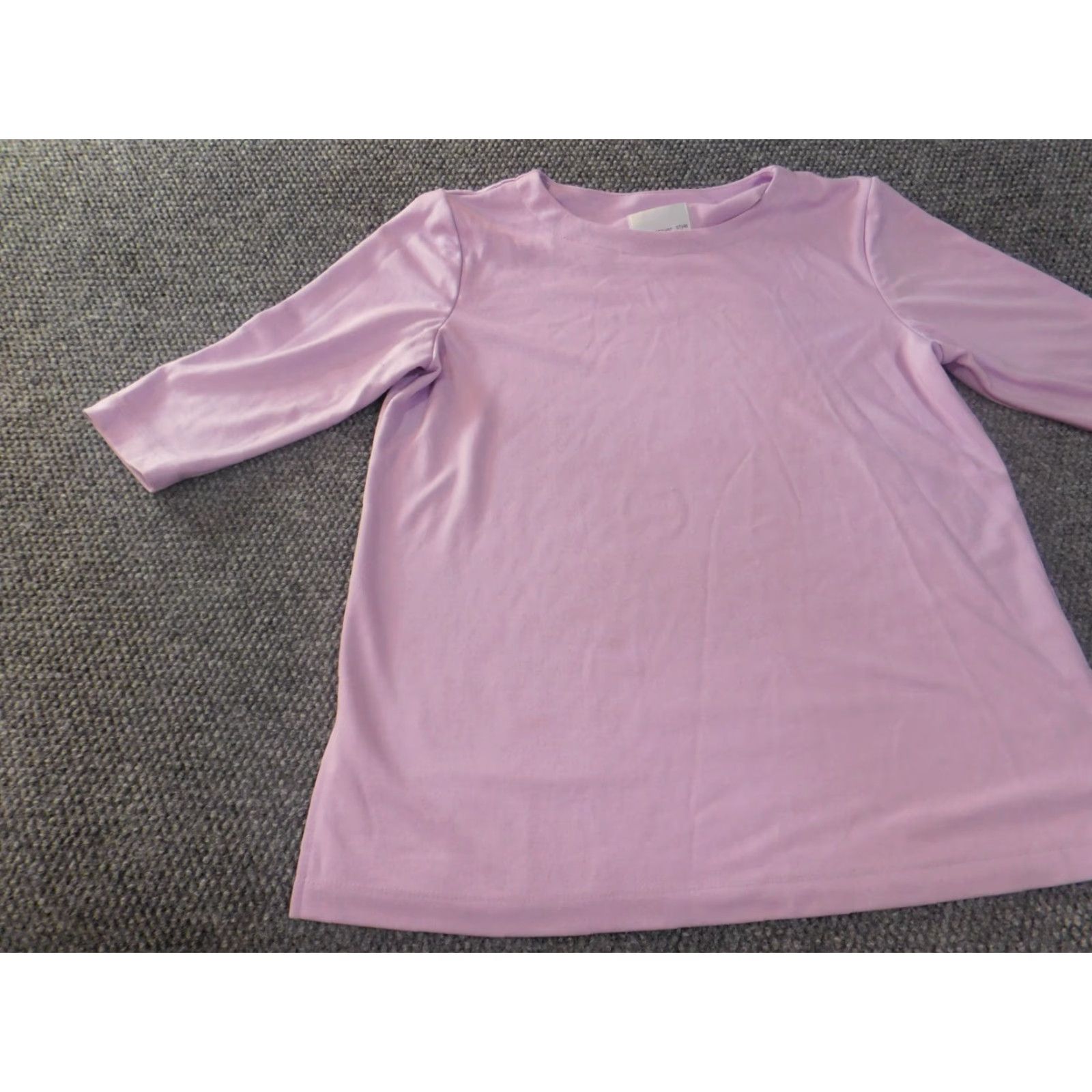 Vintage Susan Graver Blouse Shirt Womens M Purple Knit Polyester Rayon V-Neck Pullover Stretch Casual Shirt Size M / US 6-8 / IT 42-44 - 3 Thumbnail