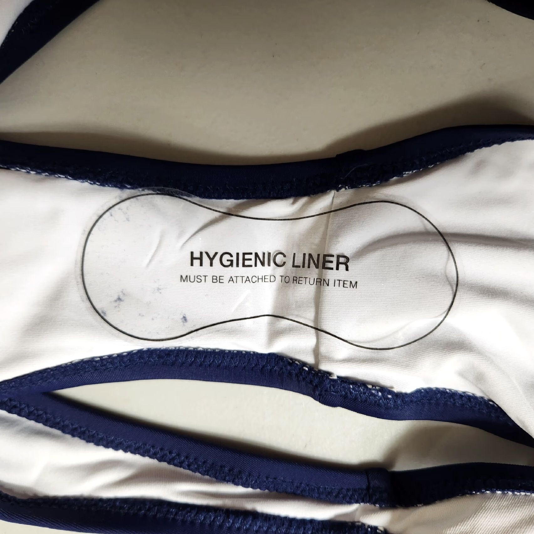 Vintage CUPSHE Bikini Sets - Women’s Low Rise Navy Striped Halter - Size L - NWT Size ONE SIZE - 7 Thumbnail