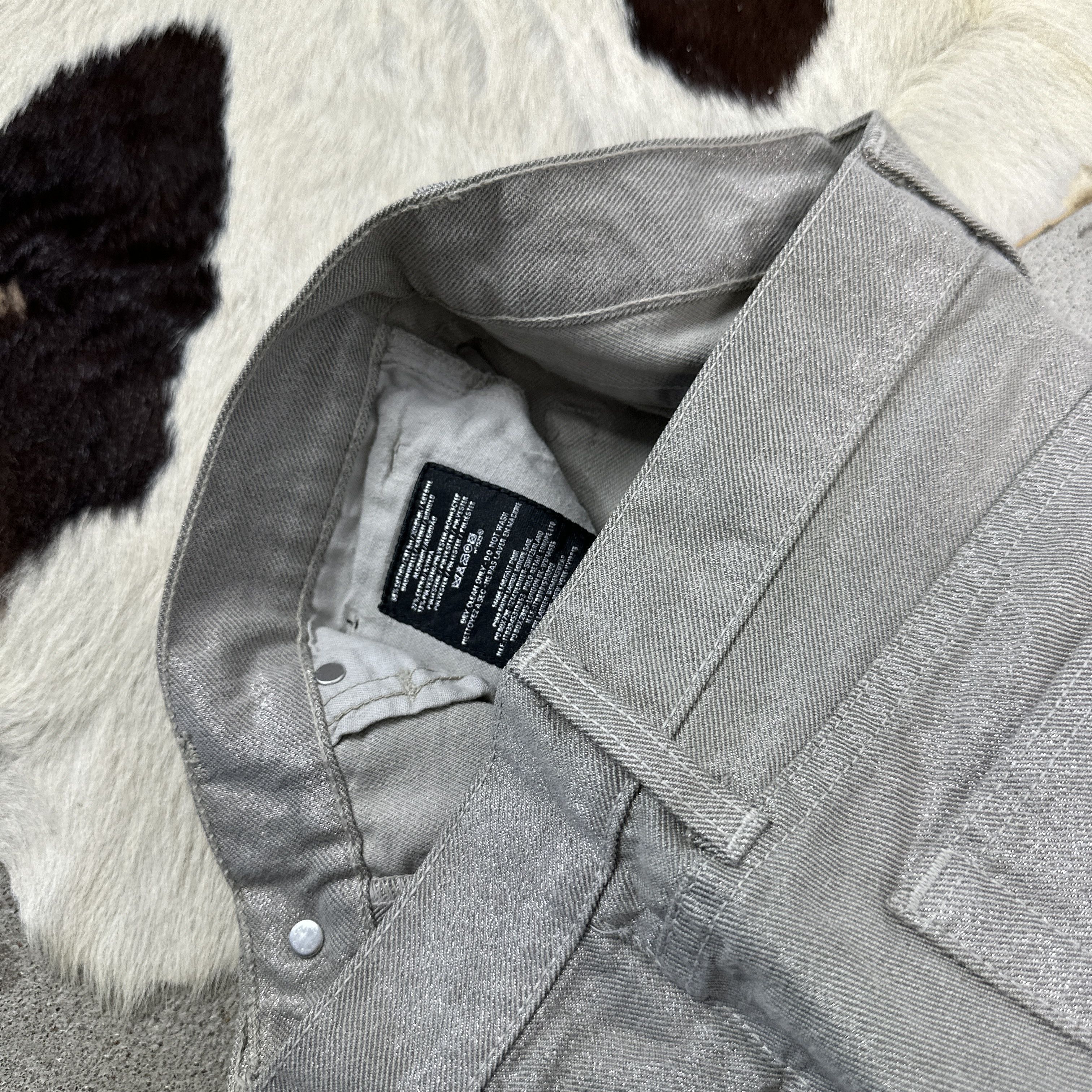 Ralph Lauren Black Label × Vintage Vintage Y2K Ralph Lauren Black Label Silver Women's Jeans Size 26" / US 2 / IT 38 - 6 Thumbnail