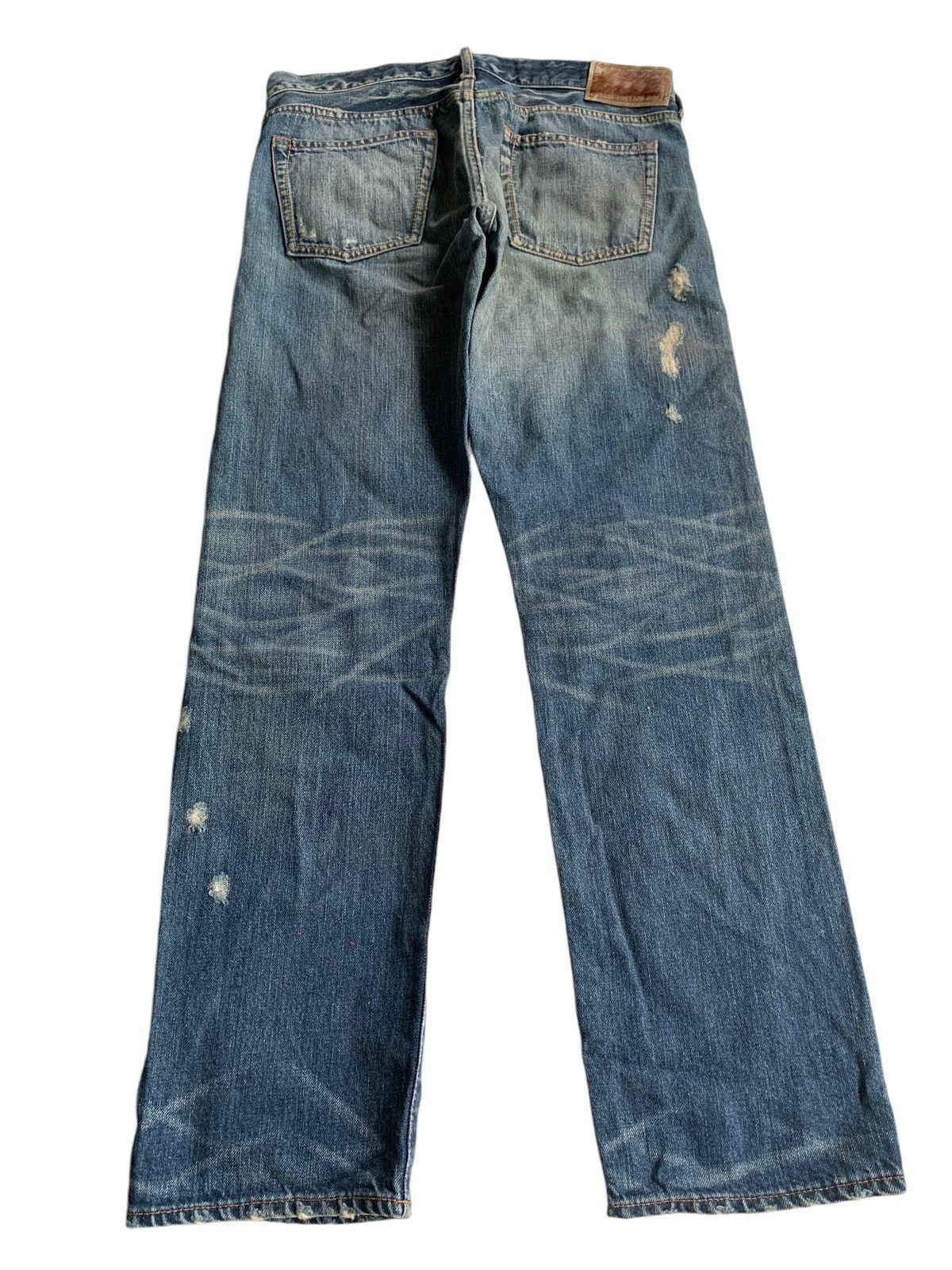 Le Grande Bleu (L.G.B.) GENUINE VINTAGE GOA JAPANESE SELVEDGE PUNK DISTRESSED DENIM☠️ Size US 30 / EU 46 - 4 Thumbnail