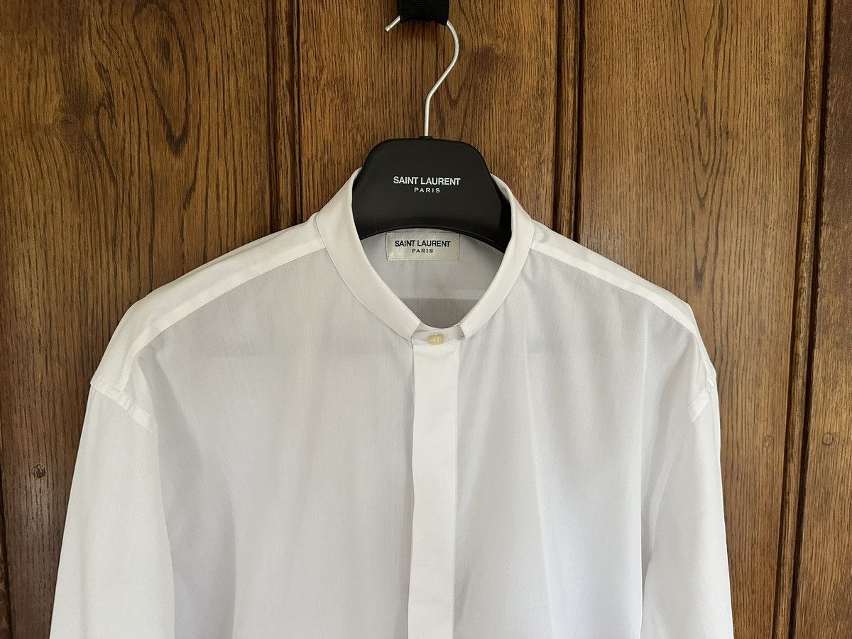 Saint Laurent Paris FW19 Saint Laurent fixed collar white shirt 40 Size 40R - 2 Thumbnail