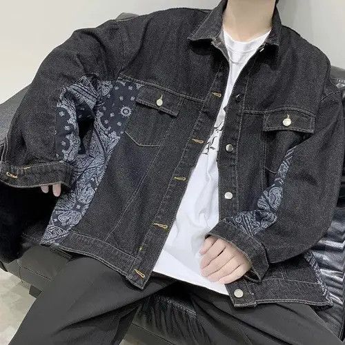 VIBE Patchwork Bandana Denim Jacket Size US L / EU 52-54 / 3 - 5 Thumbnail