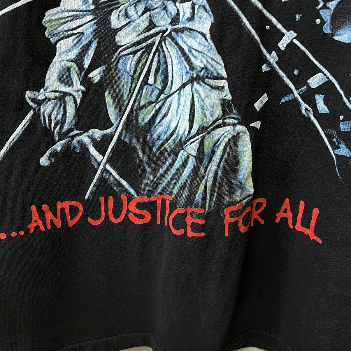 Metallica × Vintage Metallica No Justice For All Rock Band T Shirt Black Size US L / EU 52-54 / 3 - 11 Thumbnail