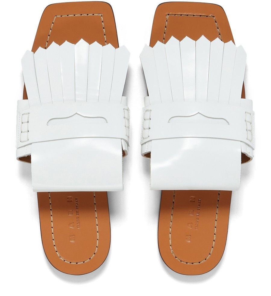 Marni oc11z0525 Leather Bambi Sandal in White Size US 6 / IT 36 - 2 Thumbnail