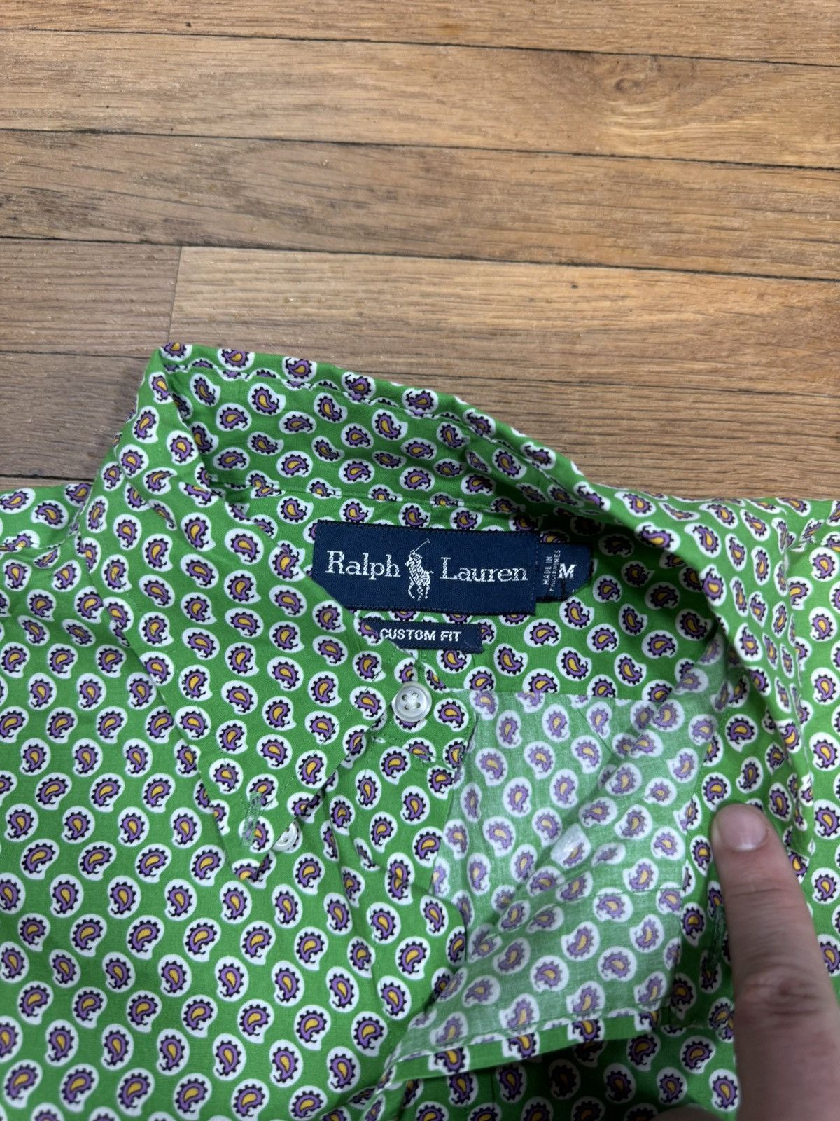 Polo Ralph Lauren × Vintage Vintage Polo Ralph Lauren Paisley Print Shirt Size US M / EU 48-50 / 2 - 2 Thumbnail