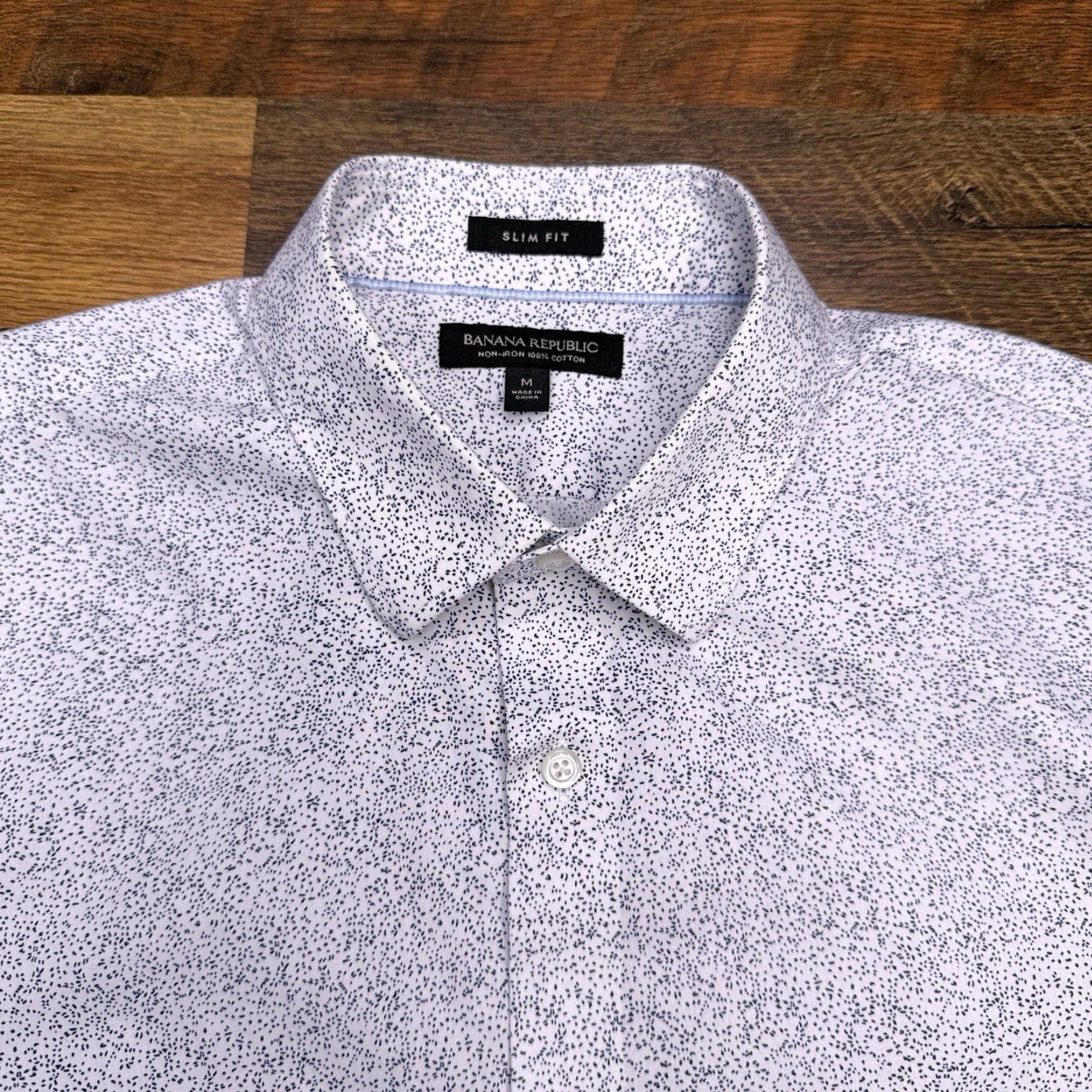 Banana Republic Banana Republic Slim Fit Shirt Mens Medium Button Up Non Iron Spotted Size US M / EU 48-50 / 2 - 4 Thumbnail