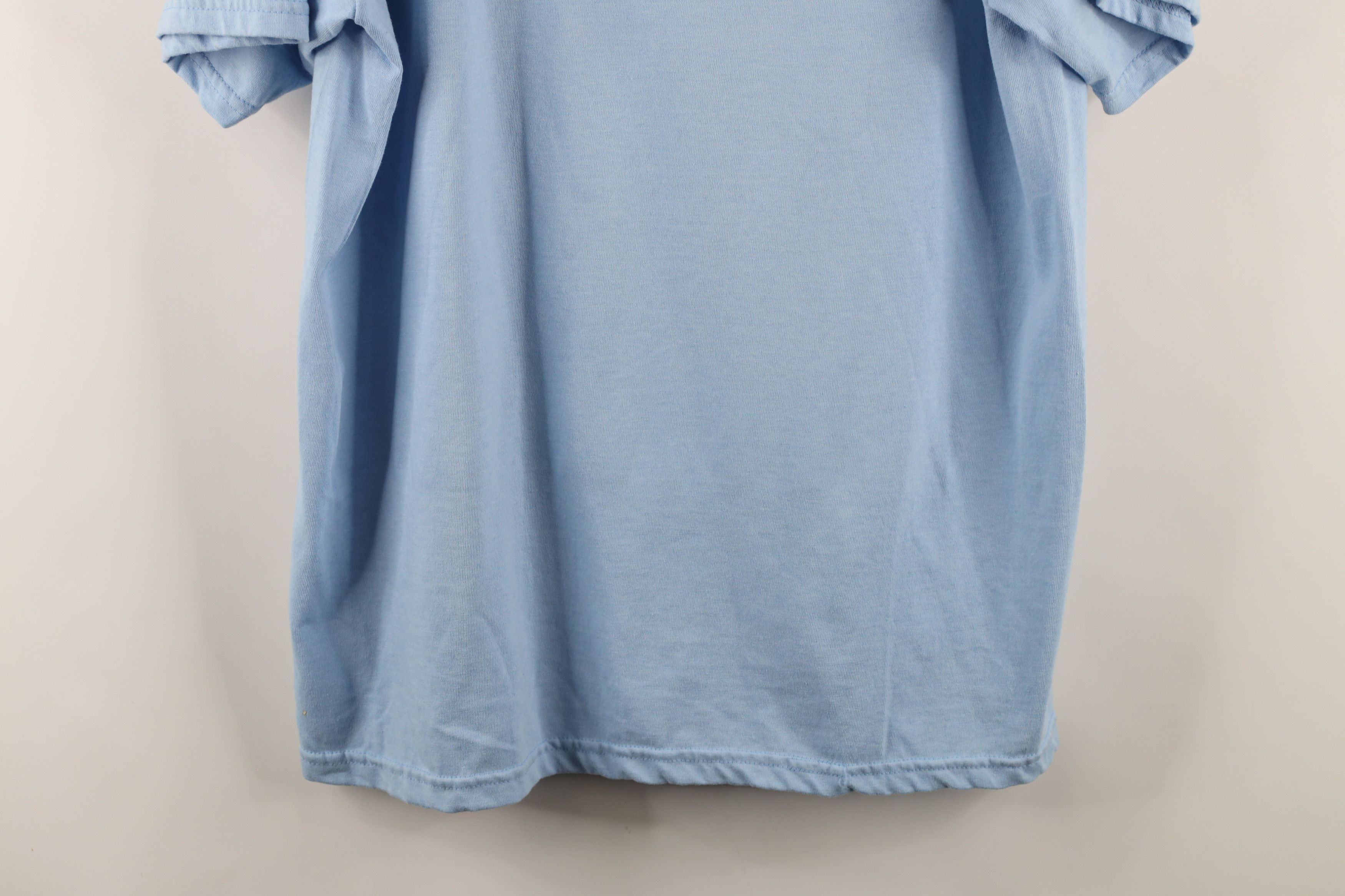 Vintage Vintage 90s Spell Out Schnauzer Dog Puppy T-Shirt Light Blue Size L / US 10 / IT 46 - 8 Thumbnail