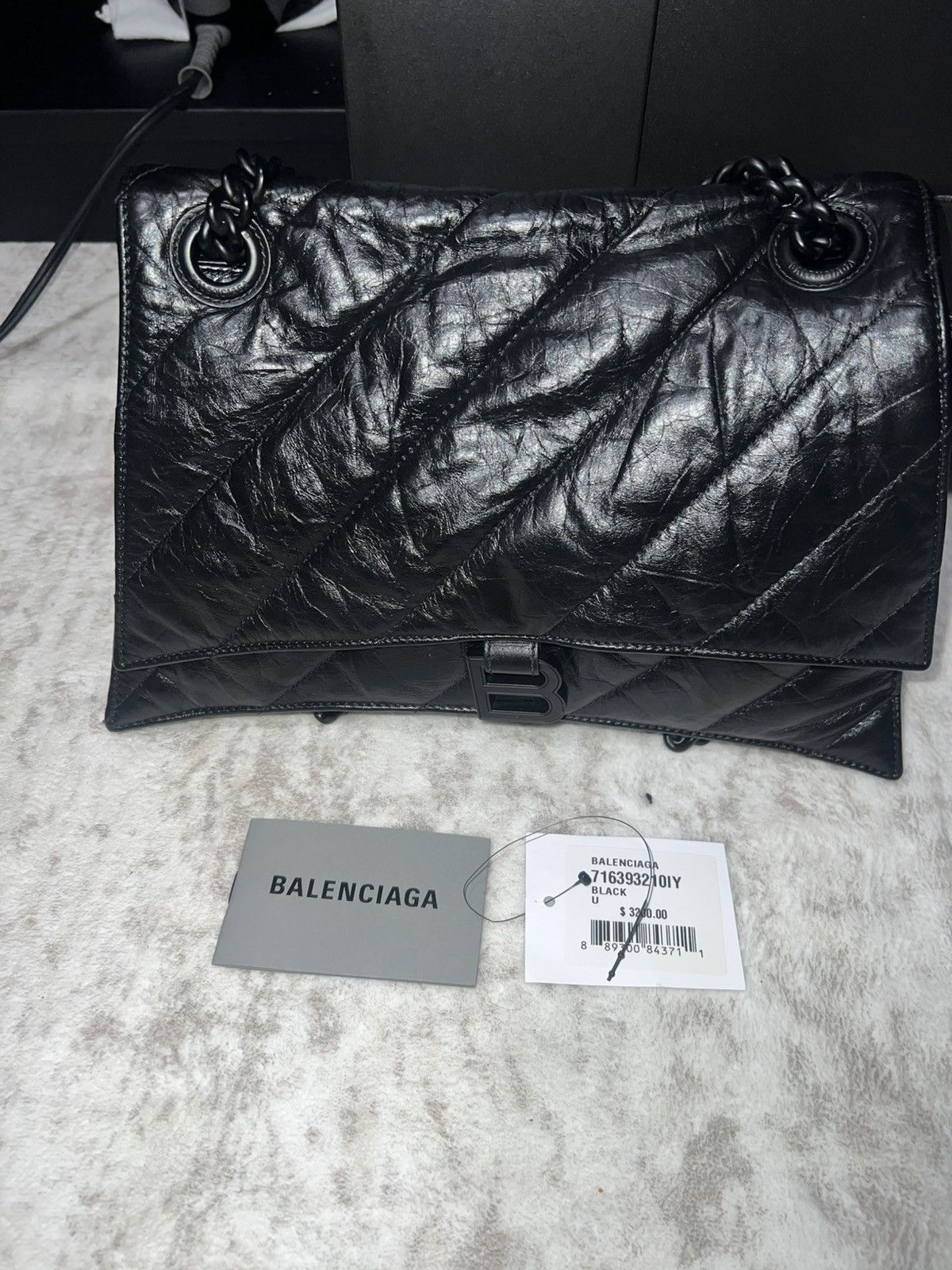 Balenciaga Balenciaga B Logo Quilted Small Shoulder Bag Size ONE SIZE - 2 Thumbnail