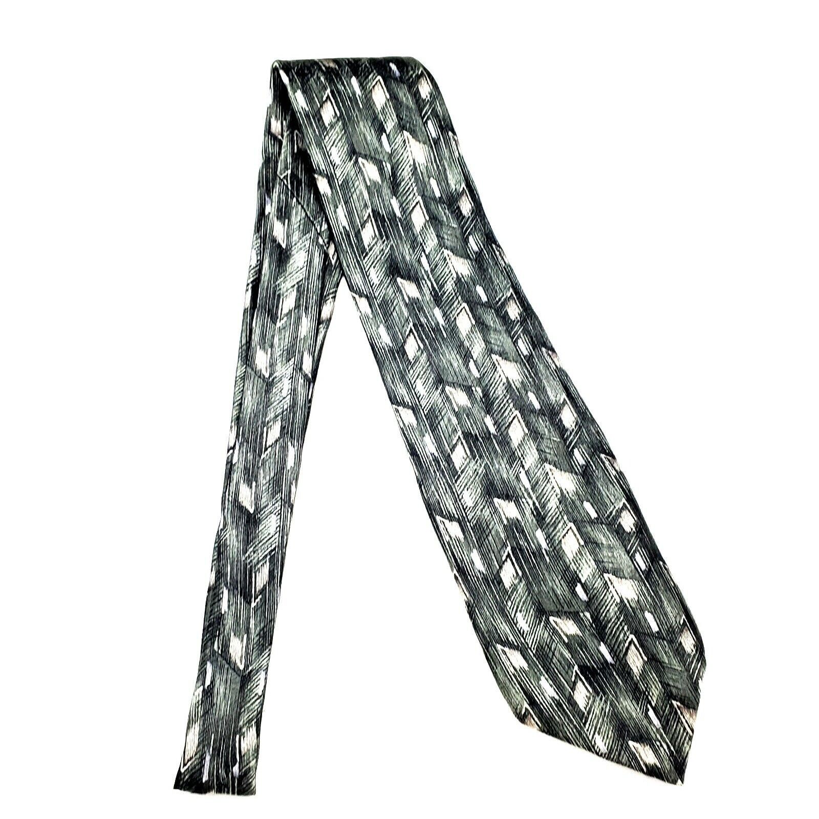 Pierre Cardin Pierre Cardin Silk Tie Green Abstract Print Classic Size ONE SIZE - 6 Thumbnail