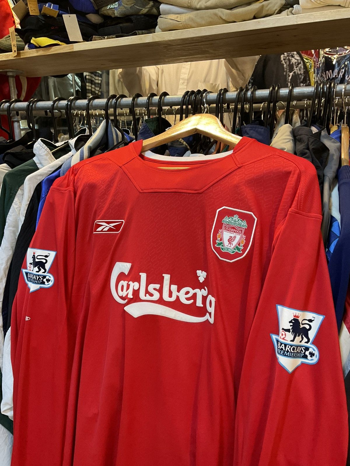 Reebok RareVintage2004-2005LiverpoolLongSleevesHomeKit GERRARD 8 Size US XL / EU 56 / 4 - 3 Thumbnail