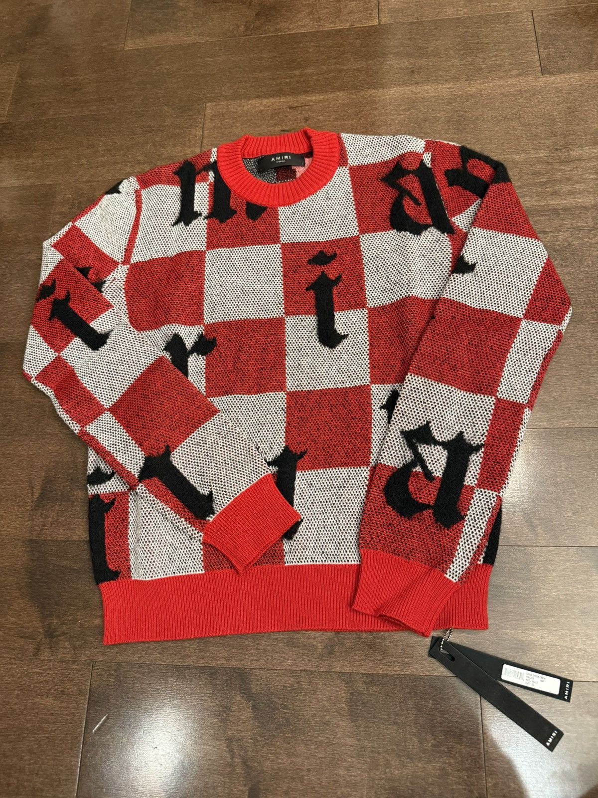 Amiri Amiri Logo Check Crewneck Size US XS / EU 42 / 0 - 1 Thumbnail