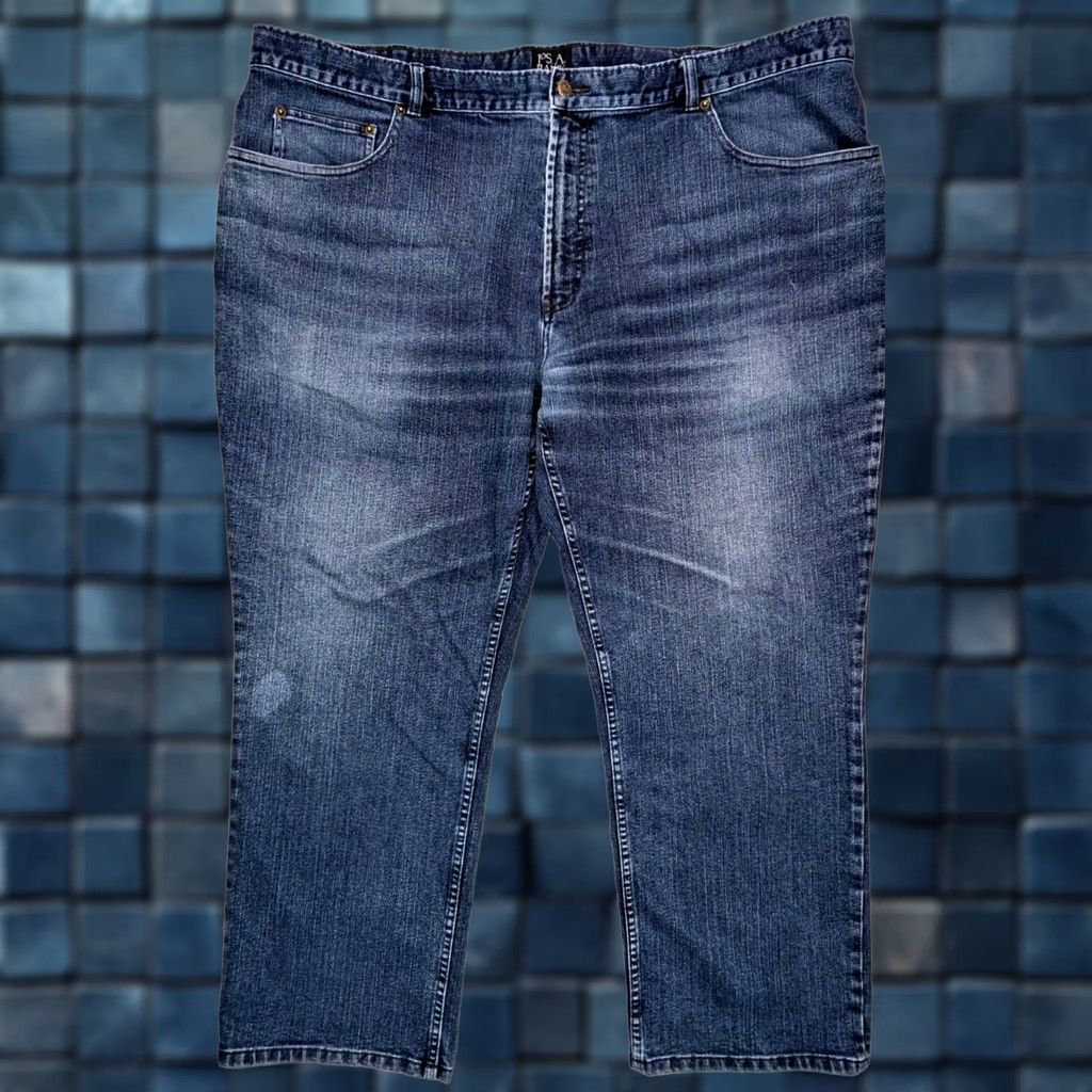 Jos. A. Bank Jos. A. Bank Tailored Fit Straight Jeans Men 48x29 Denim Blue 5-Pocket Zip Button Twill Regular 90s Style Pants Size US 32 / EU 48 - 1 Thumbnail