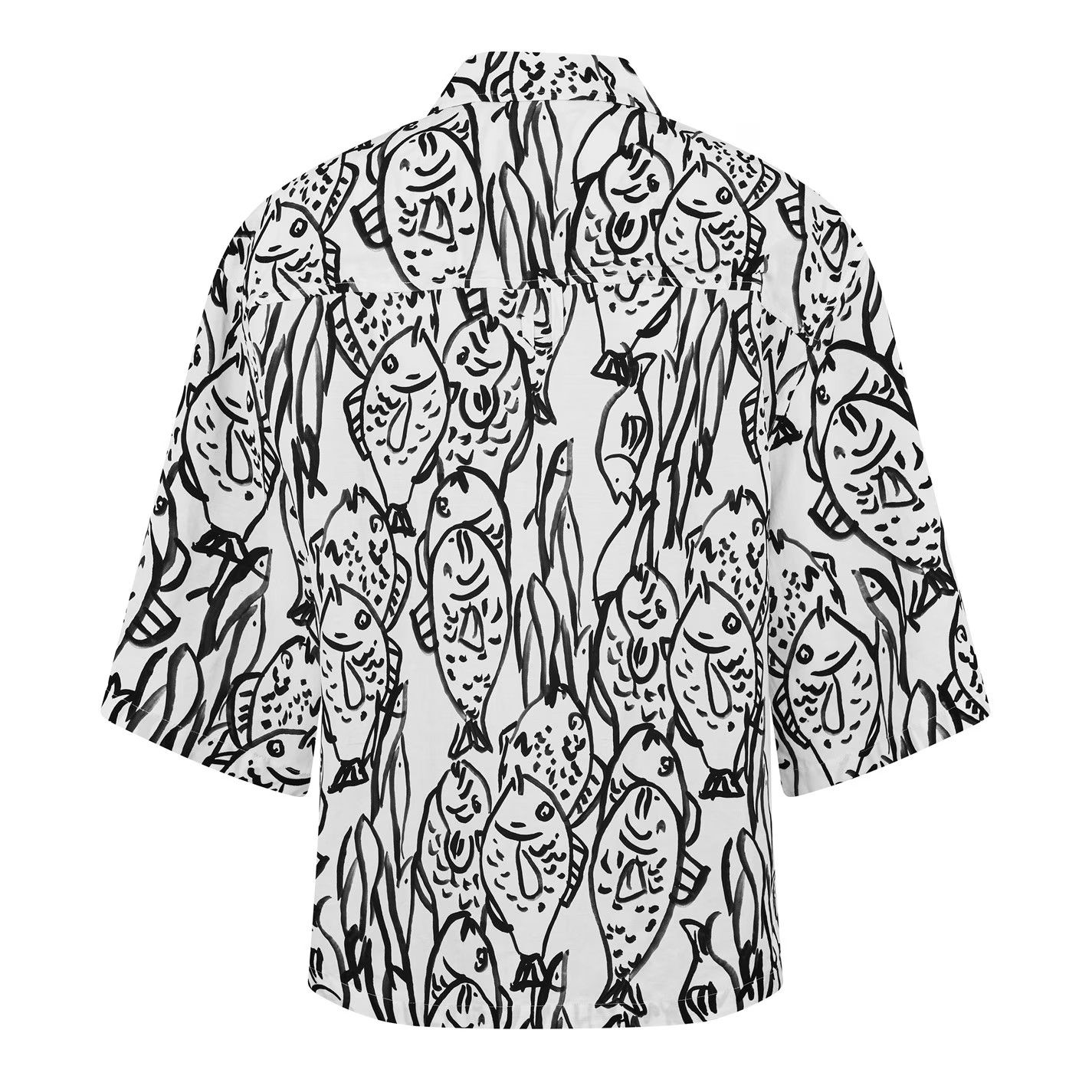 Jacquemus o1g2r1mq0426 Aloe Shirt in Black/White Size US M / EU 48-50 / 2 - 2 Thumbnail