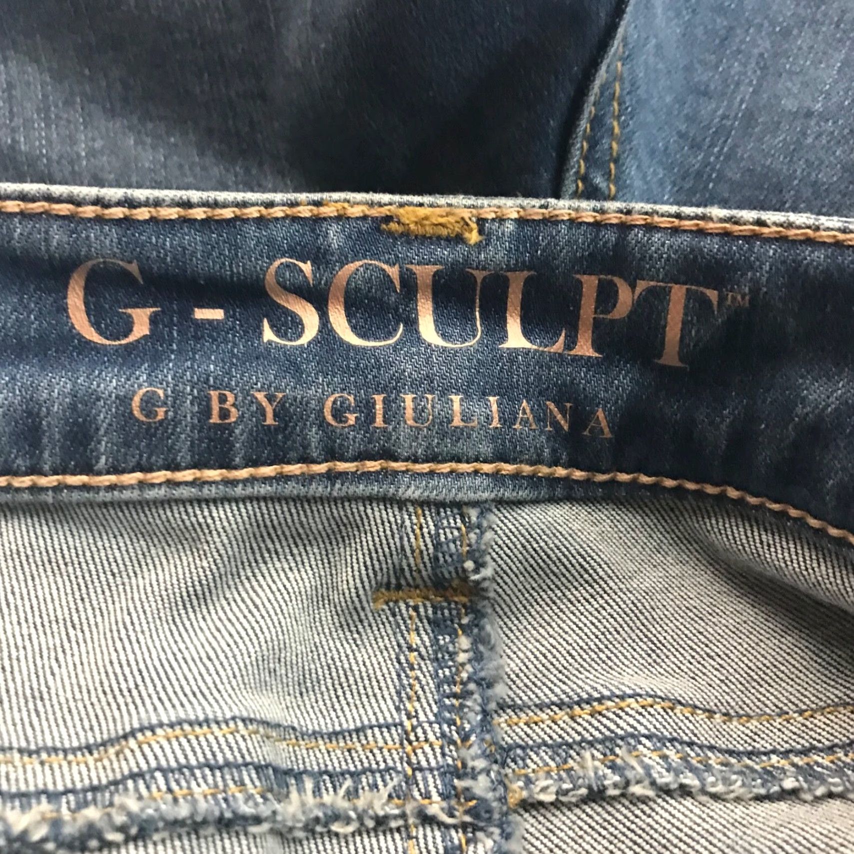 Vintage G By Giuliana G-Sculpt High Rise Button Detail Skinny Jeans Womens Size 10 Blue Size 32" / US 10 / IT 46 - 6 Thumbnail