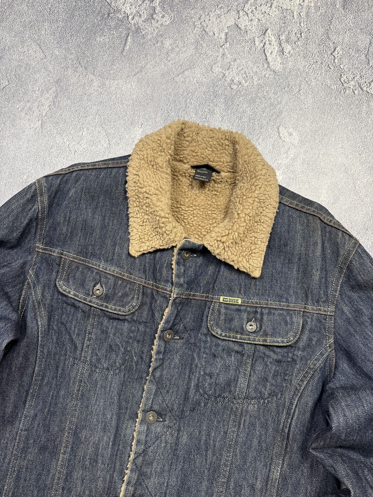 Diesel Diesel Denim Jeans Sherpa Fleece Jacket Size US L / EU 52-54 / 3 - 3 Thumbnail