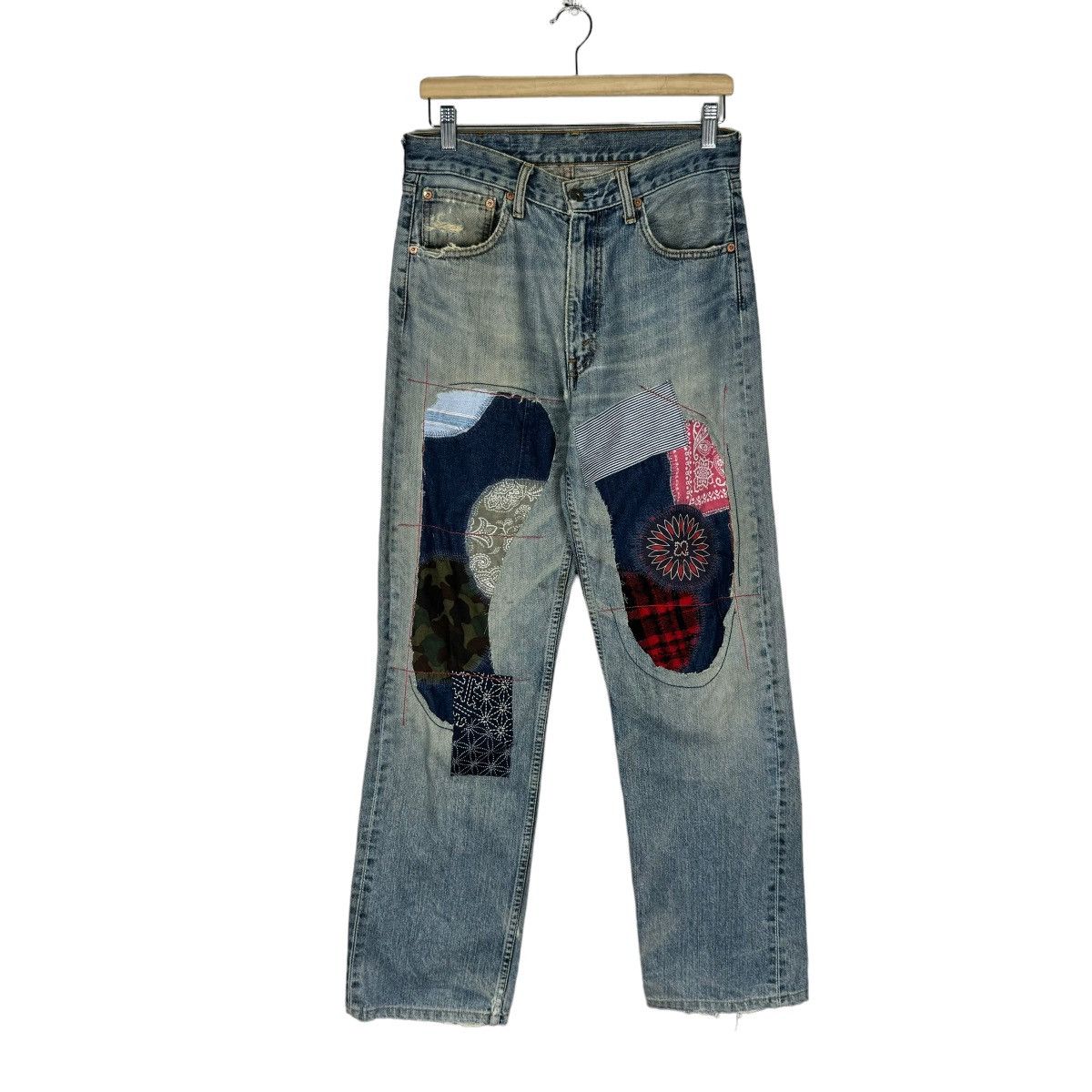 Levi's ⚡️LEVI’S 503 PATCHWORK BORO DENIM JEANS PANTS Size US 30 / EU 46 - 1 Thumbnail