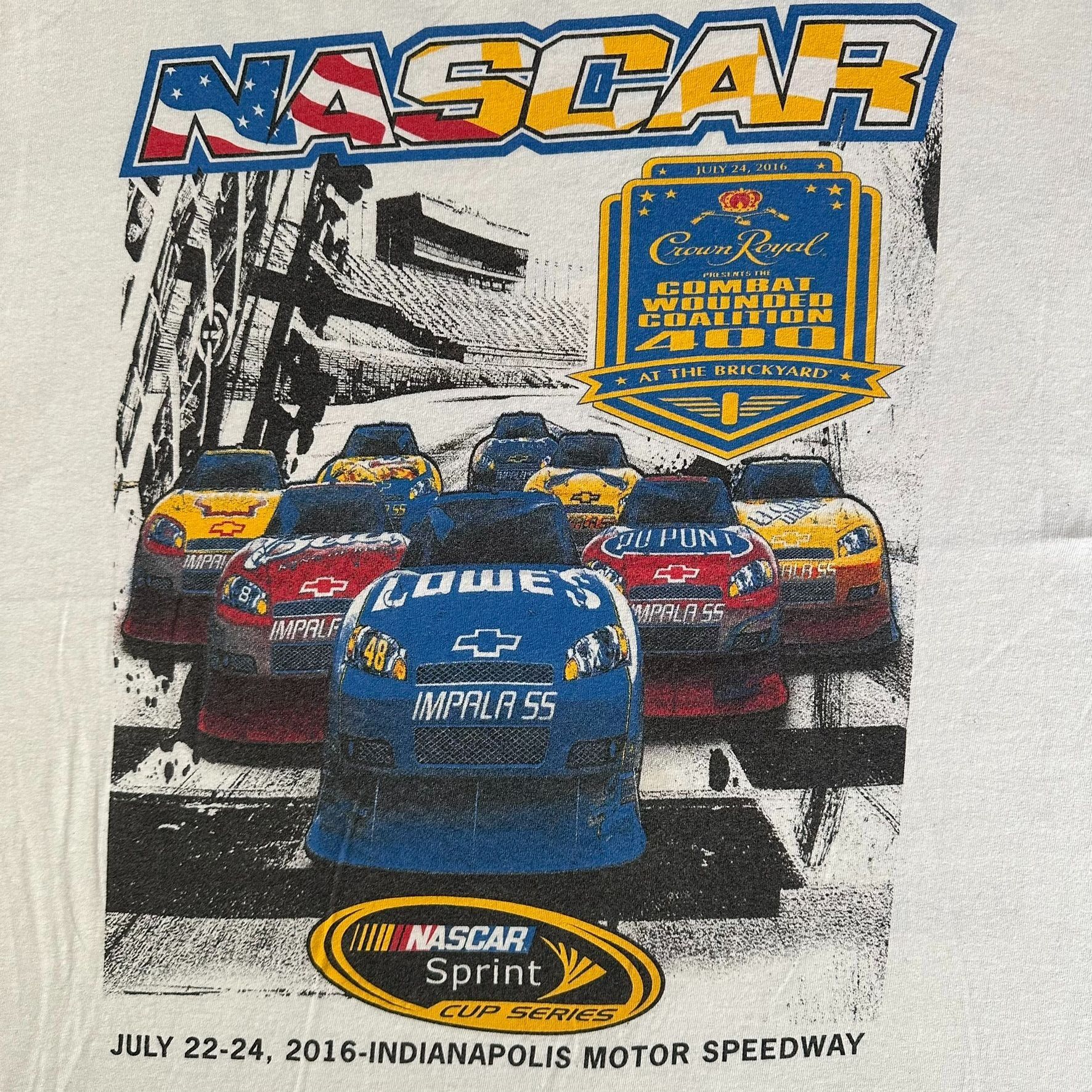 NASCAR NASCAR Crown Royal Brickyard 400 T-Shirt Indianapolis 2016 S Size US L / EU 52-54 / 3 - 2 Thumbnail