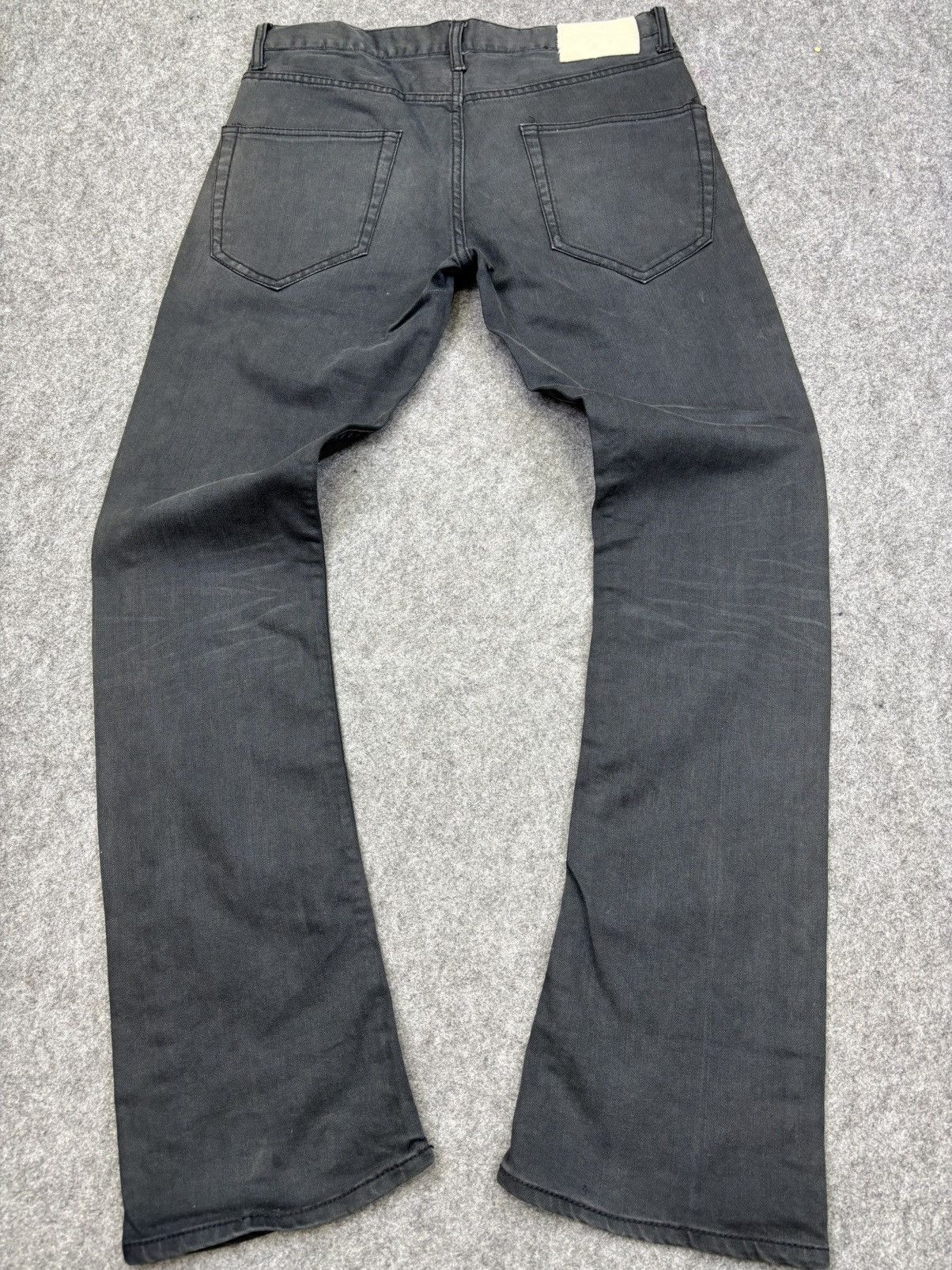 Japanese Brand 💥Flare💥 Urban Craft Black Wash Minimalist Denim F828 Size US 33 - 18 Thumbnail