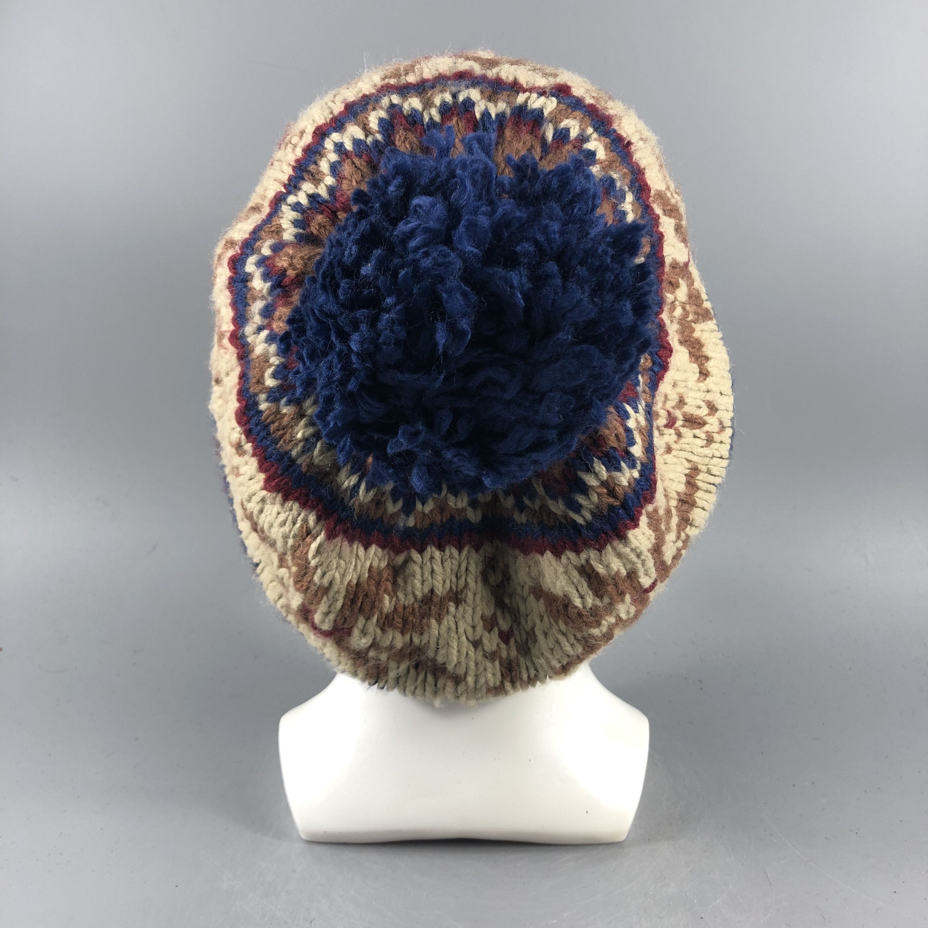 Japanese Brand × Vintage Fair Isle Beanie Snow Hat Snow Cap -D033 Size ONE SIZE - 2 Thumbnail