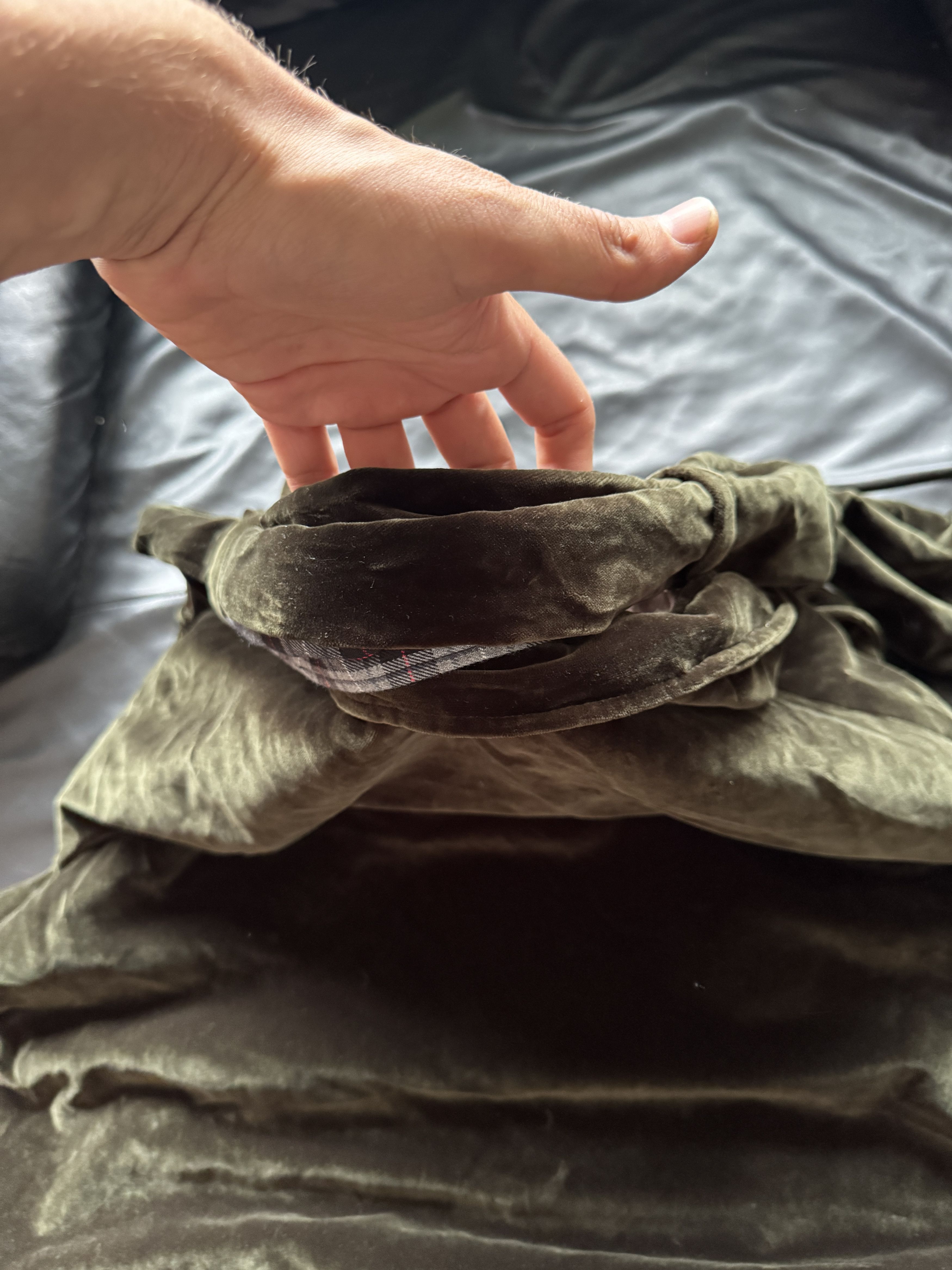 Y/Project Green Velvet Bomber with Scarf Attachment (Sample) Size US XL / EU 56 / 4 - 14 Thumbnail