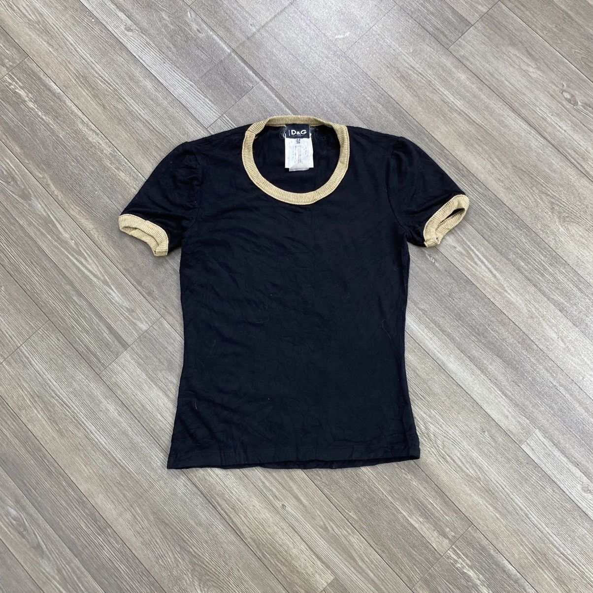 Dolce & Gabbana Vintage Dolce & Gabbana Beachwear Luxury Black Crop Top Size XS / US 0-2 / IT 36-38 - 1 Thumbnail
