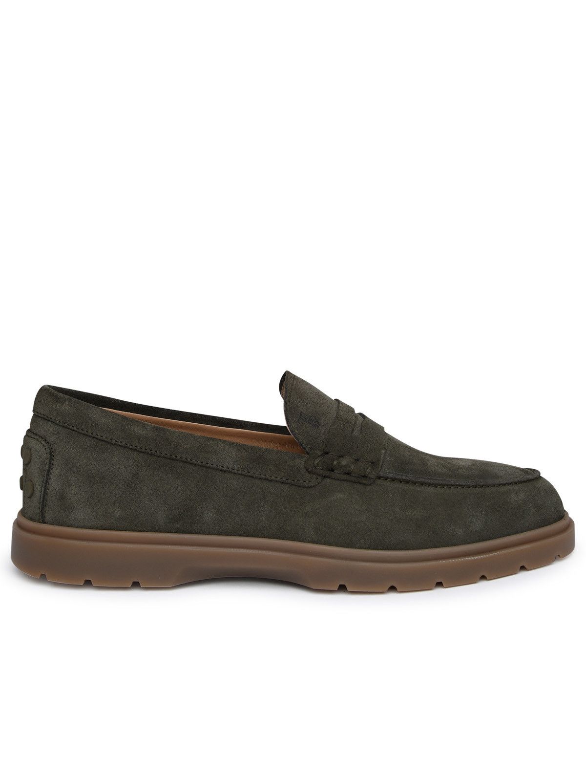 image of Tods Tod's Green Suede Loafers, Men's (Size 10.5)